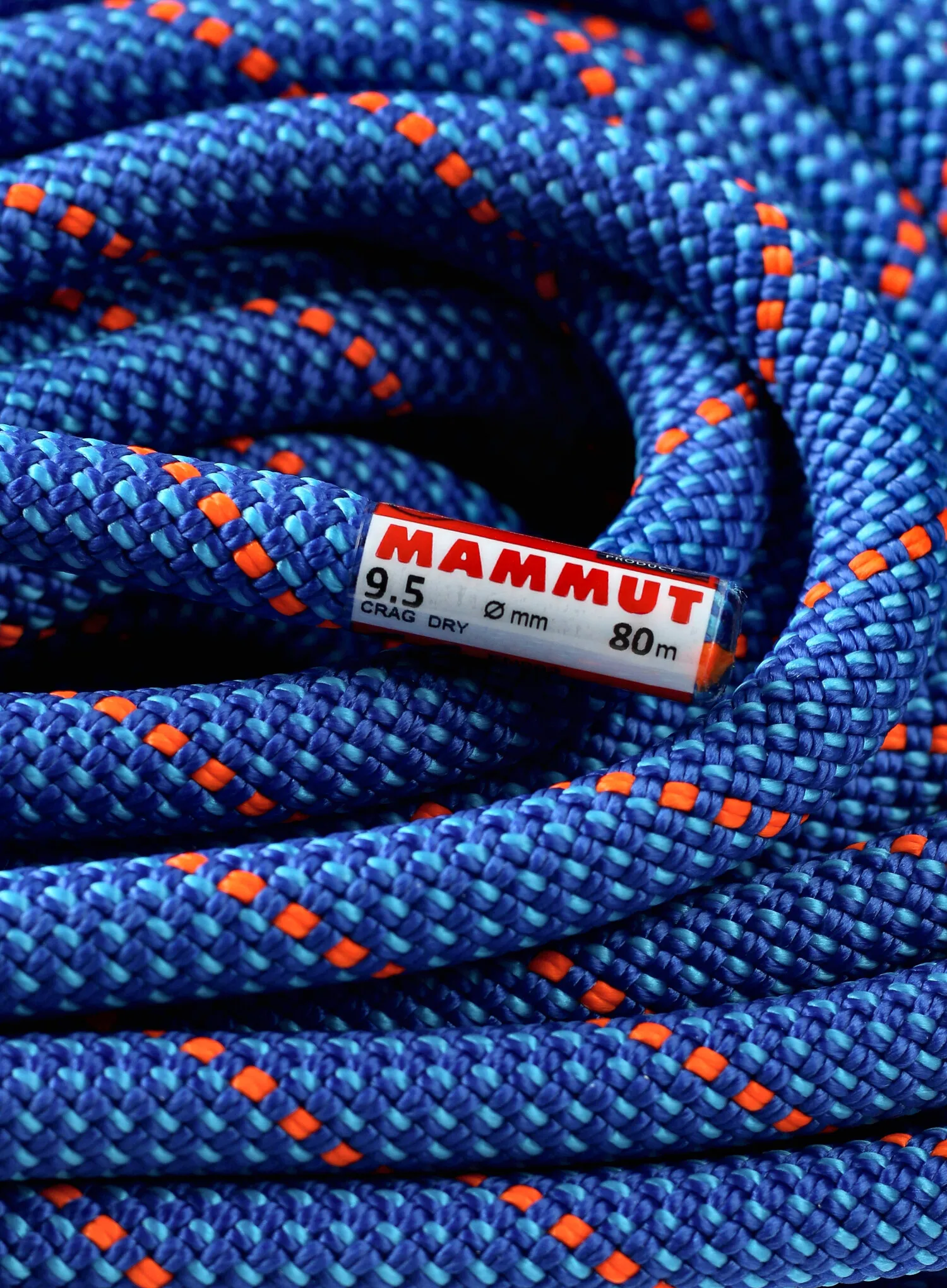 Kletterseil Mammut 9.5 Crag Dry Rope 80 m - ocean/blue