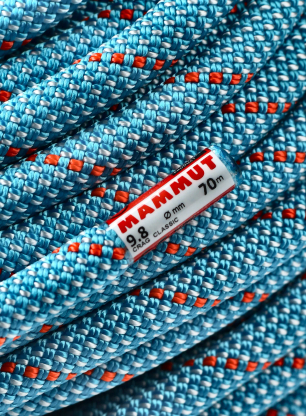 Kletterseil Mammut 9.8 Crag Classic Rope 70 m - white/ice mint