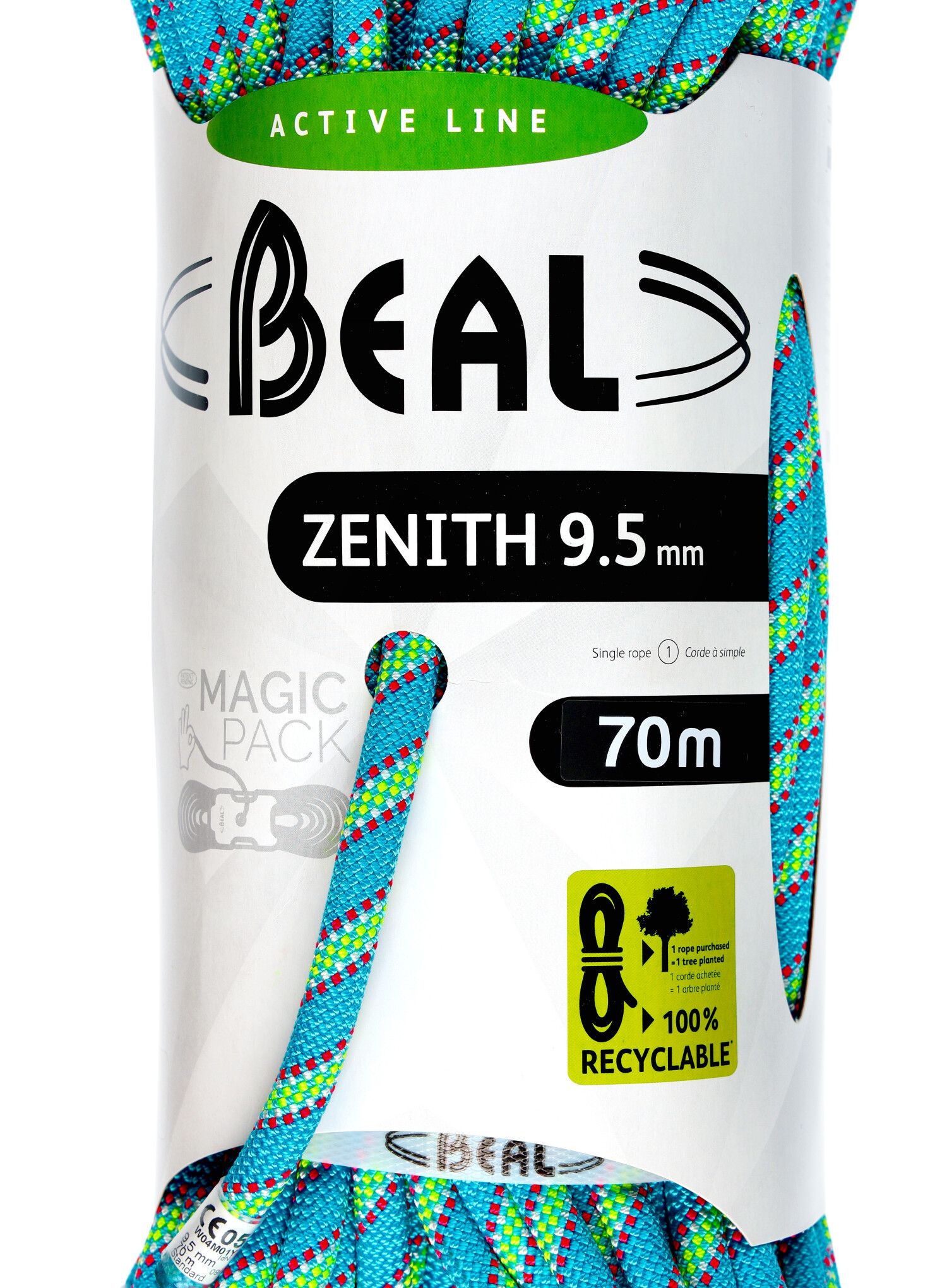 Dynamikseil Beal Zenith 9,5 mm 70 m - blue