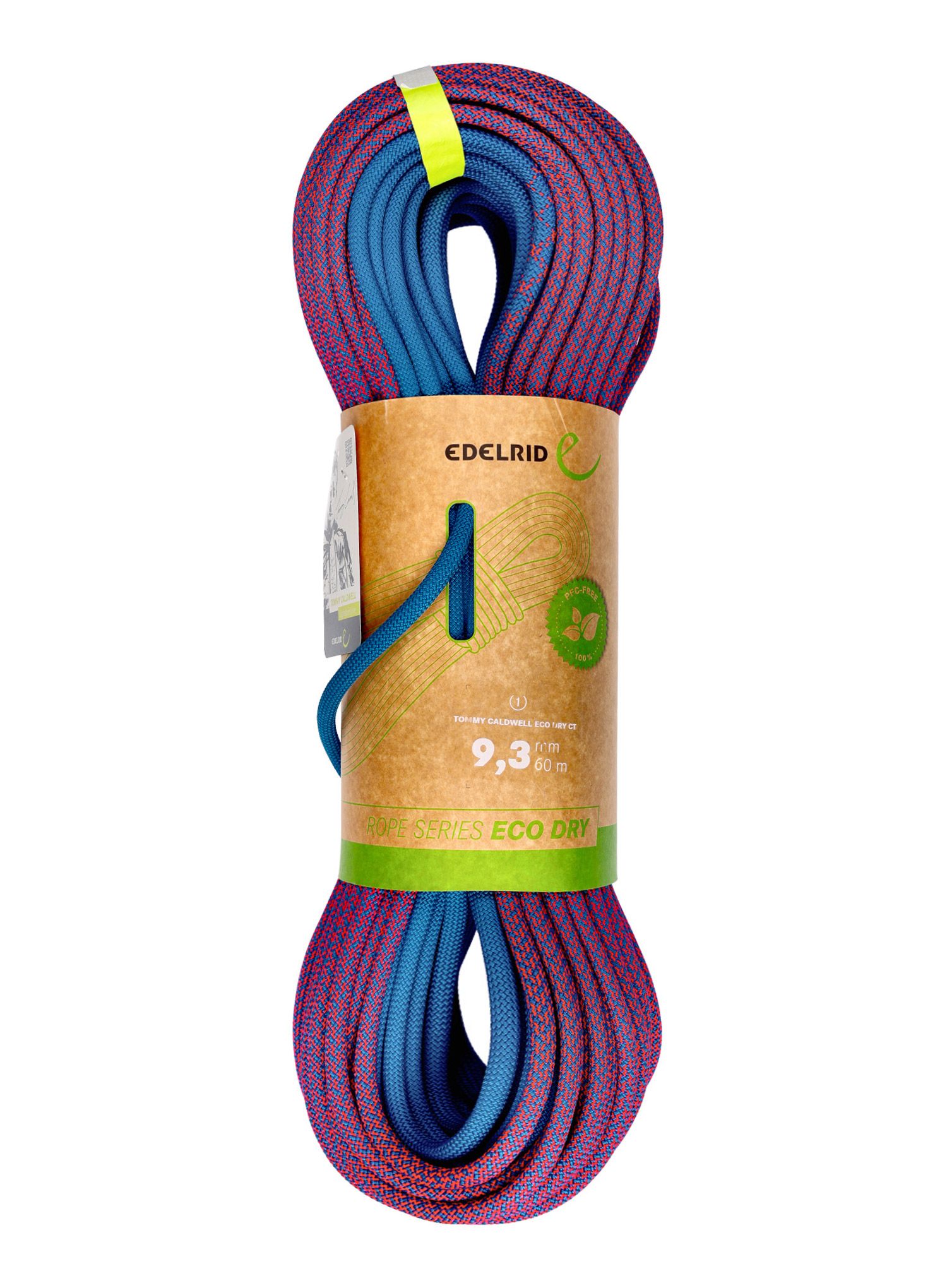 Kletterseil Edelrid Tommy Caldwell Eco Dry CT 9,3 mm 60 m - pink/turquoise