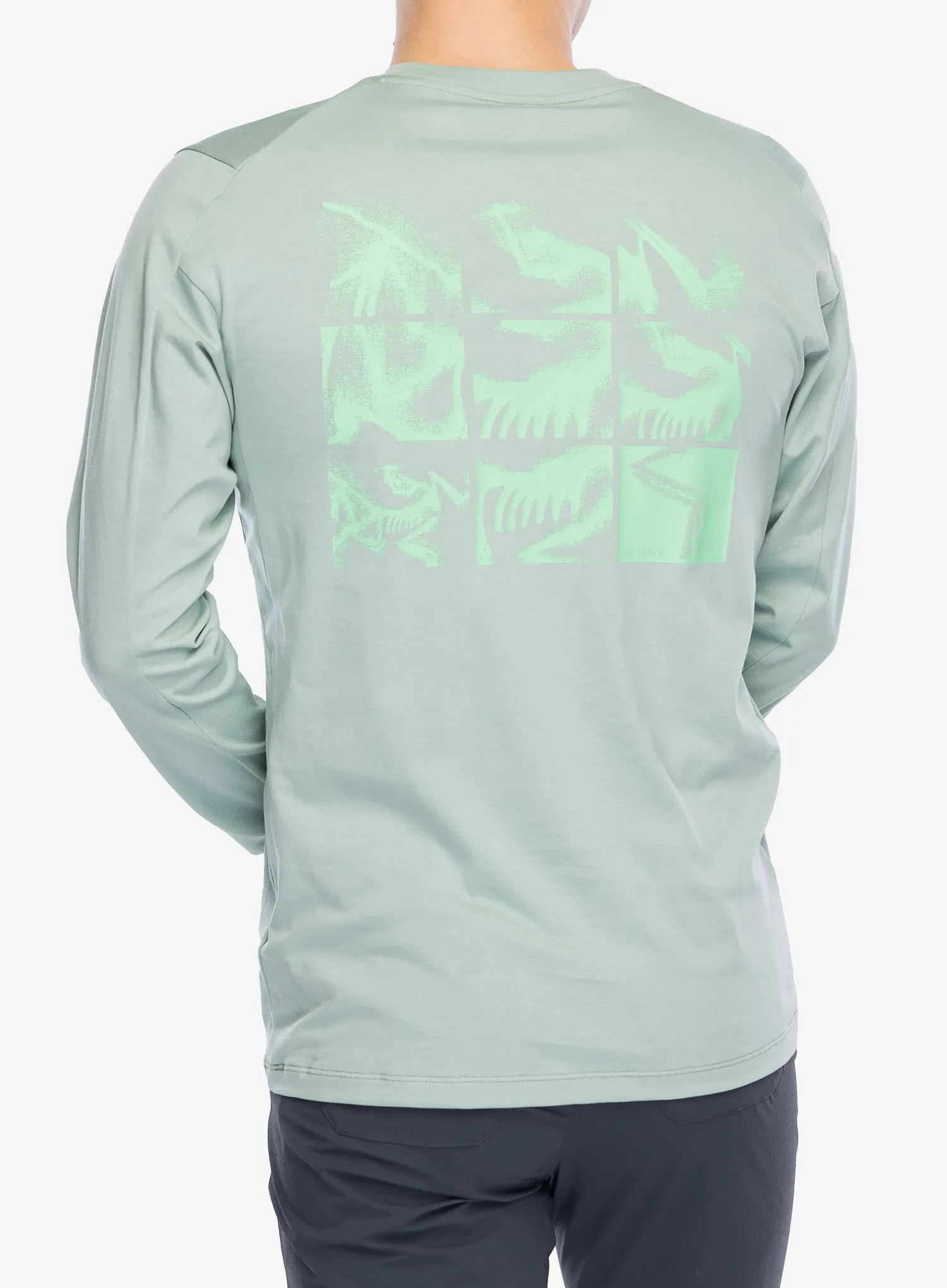 Longsleeve Arcteryx Kragg SL Cotton Bird Tile LS  - stone green/phosphorescent