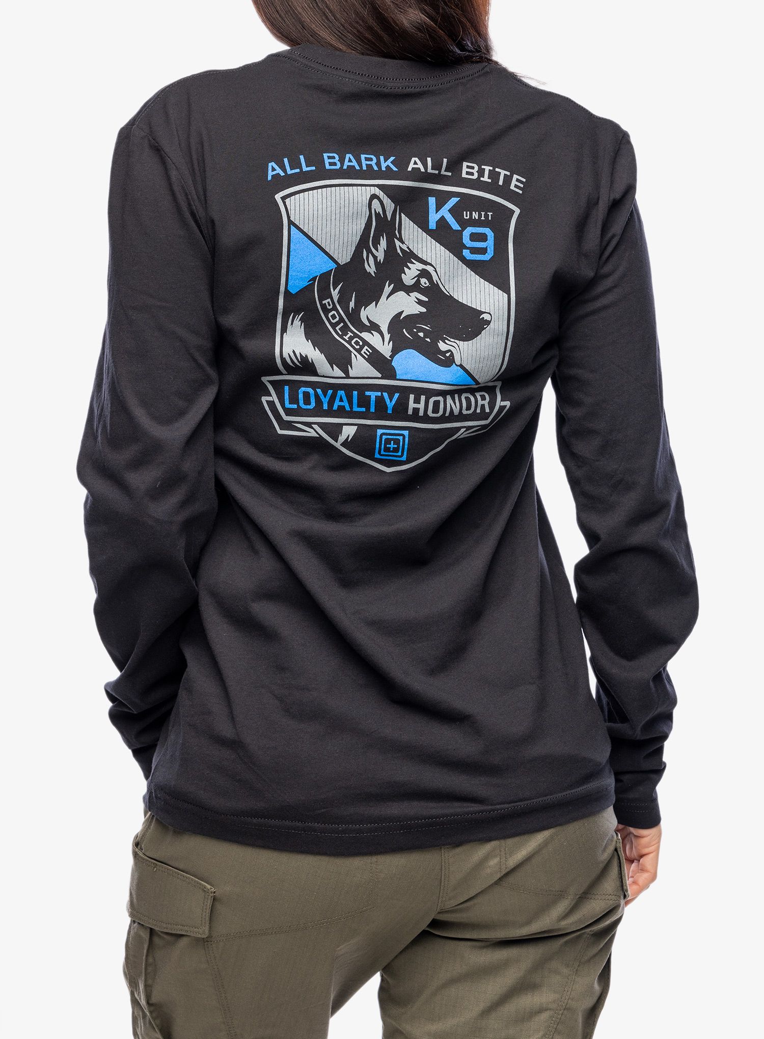 Langarmshirt Damen 5.11 All Bark Bite L/S Tee - black