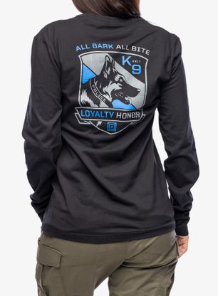 Langarmshirt Damen 5.11 All Bark Bite L/S Tee - black