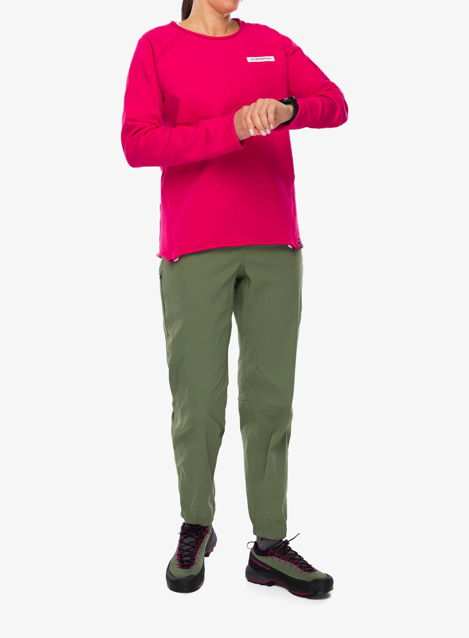 Langarmshirt Damen La Sportiva Tufa Sweater - azalea