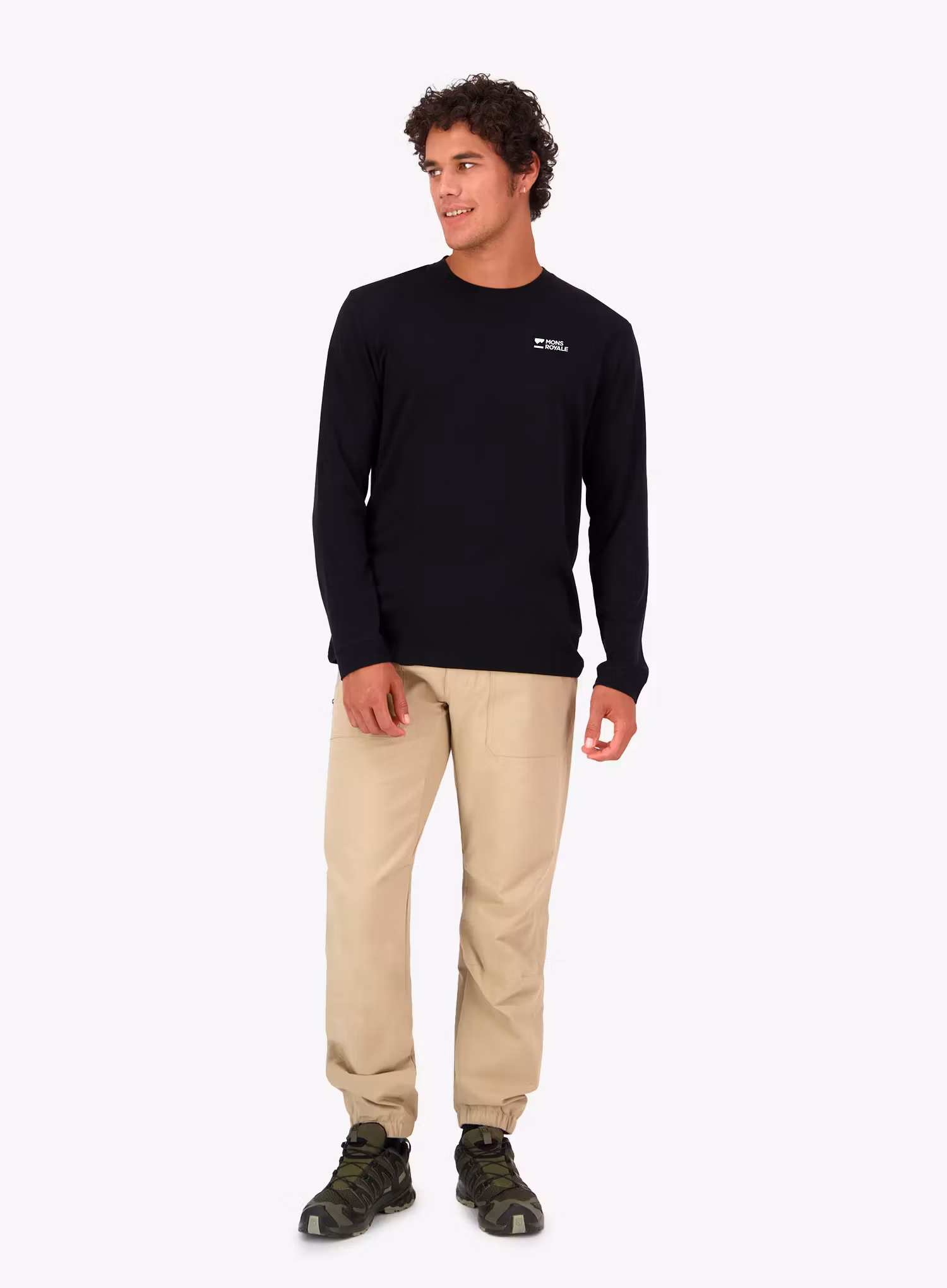 Longsleeve Mons Royale Icon Merino Long Sleeve - black
