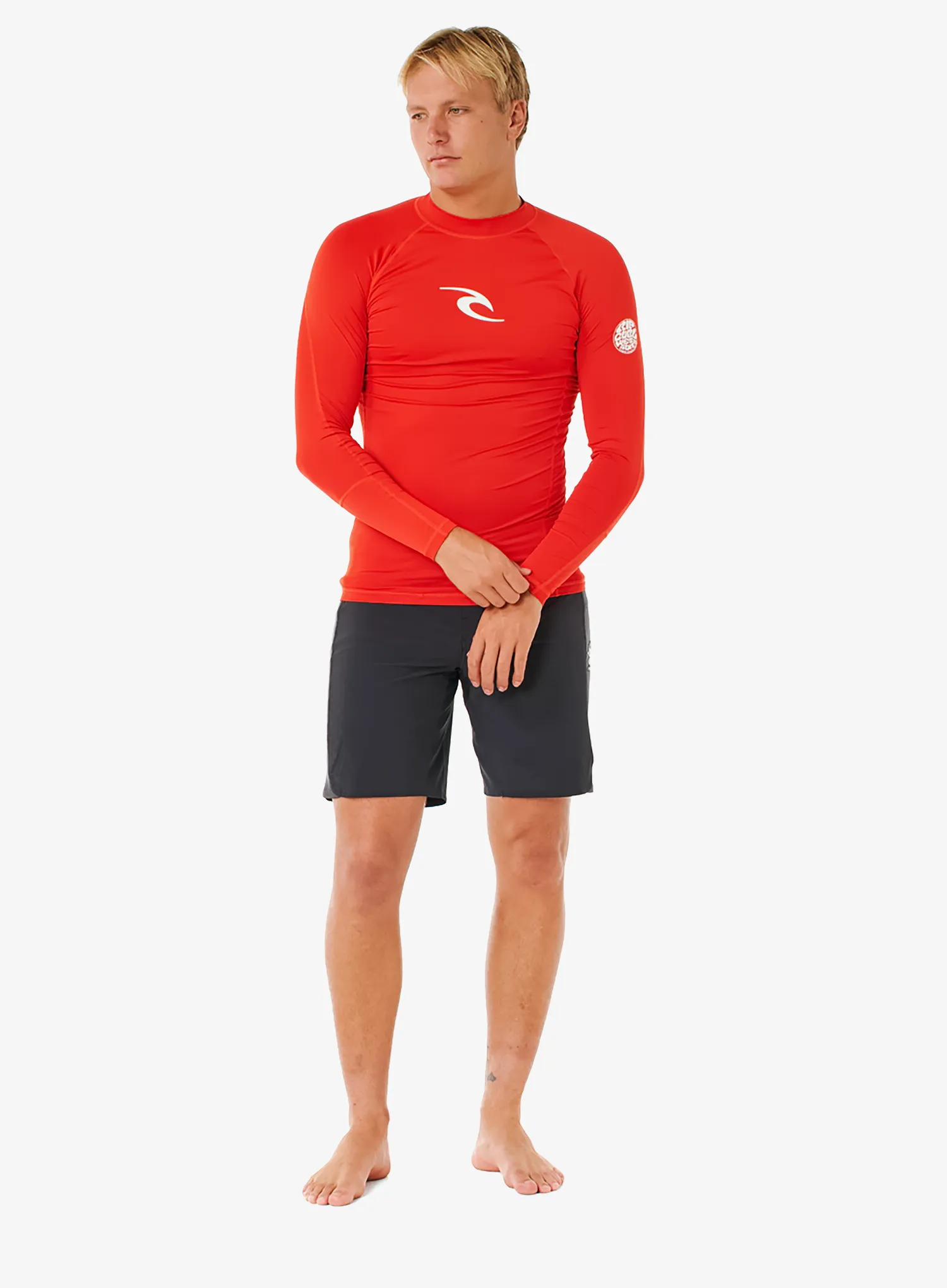 Longsleeve Rip Curl Lycra Waves Upf Perf L/S - lava red