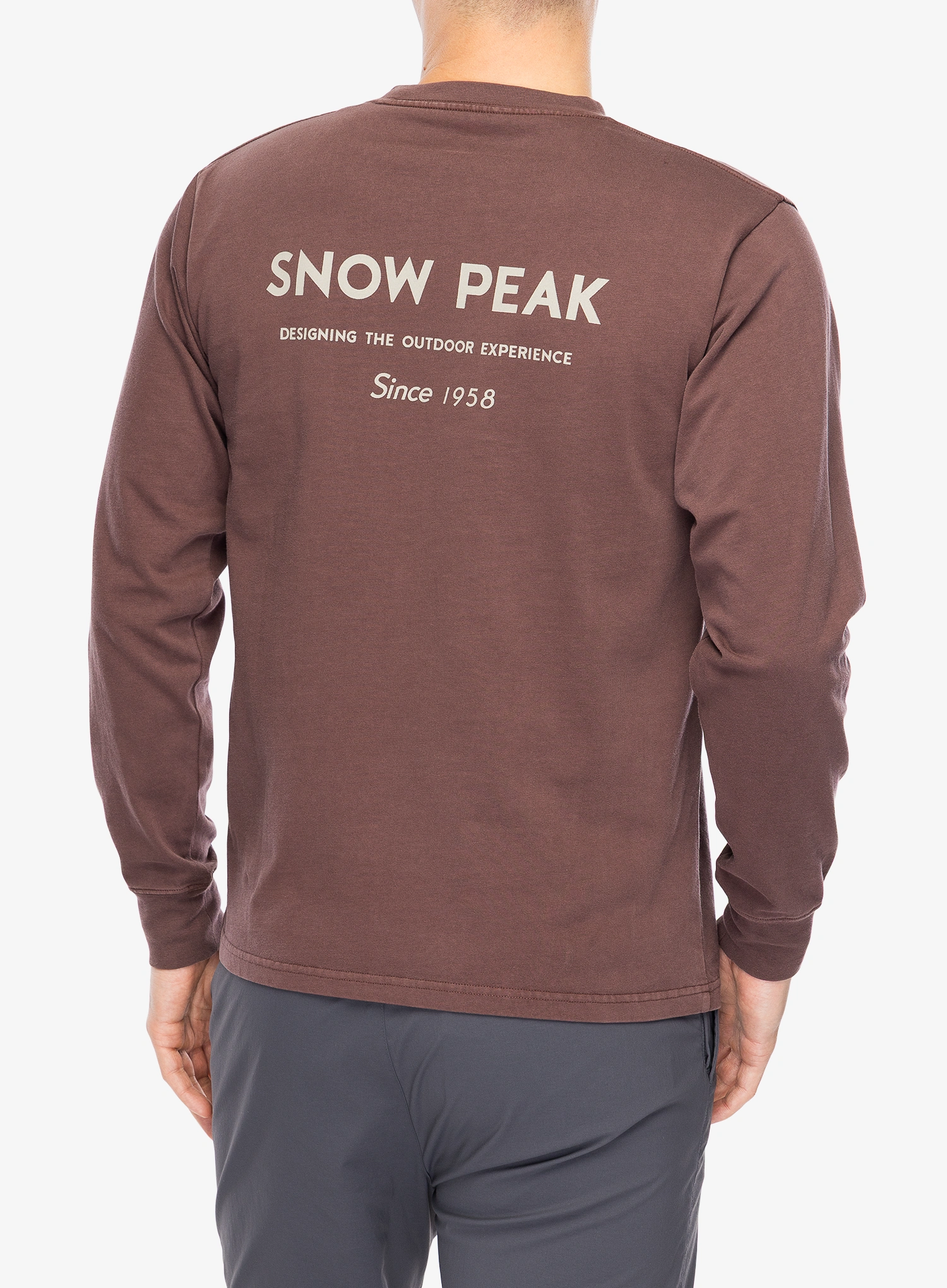 Longsleeve Snow Peak Garment Dyed L/S T-Shirt - burgundy