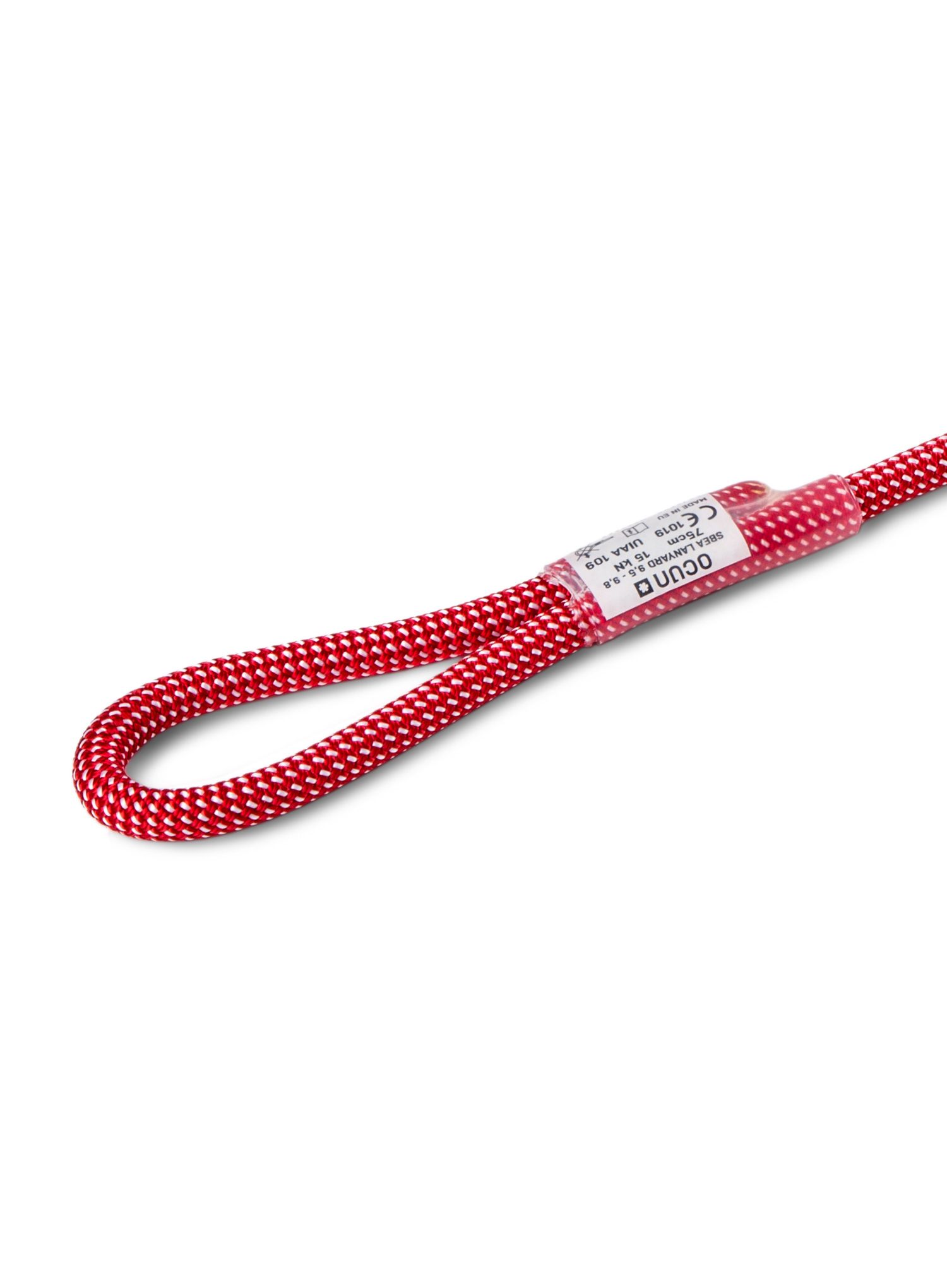 Fangleine Ocun Sbea Lanyard 9,5 mm 75 cm - red/white