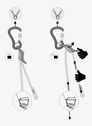 Fangleine Ocun Sbea Lanyard 9,5 mm 75 cm - blue/white