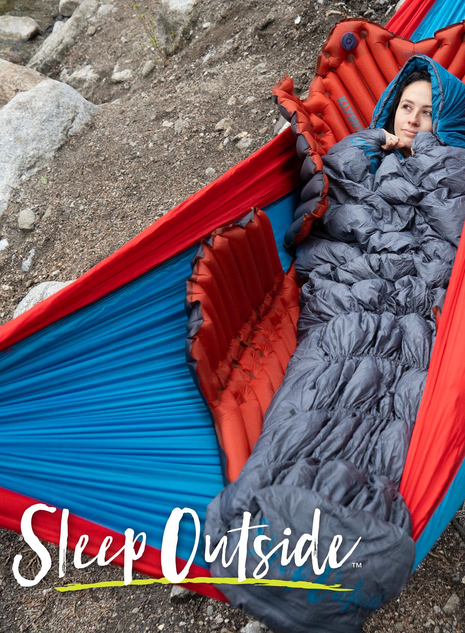 Isomatte selbstaufblasend Klymit Insulated Hammock V Sleeping Pad - red
