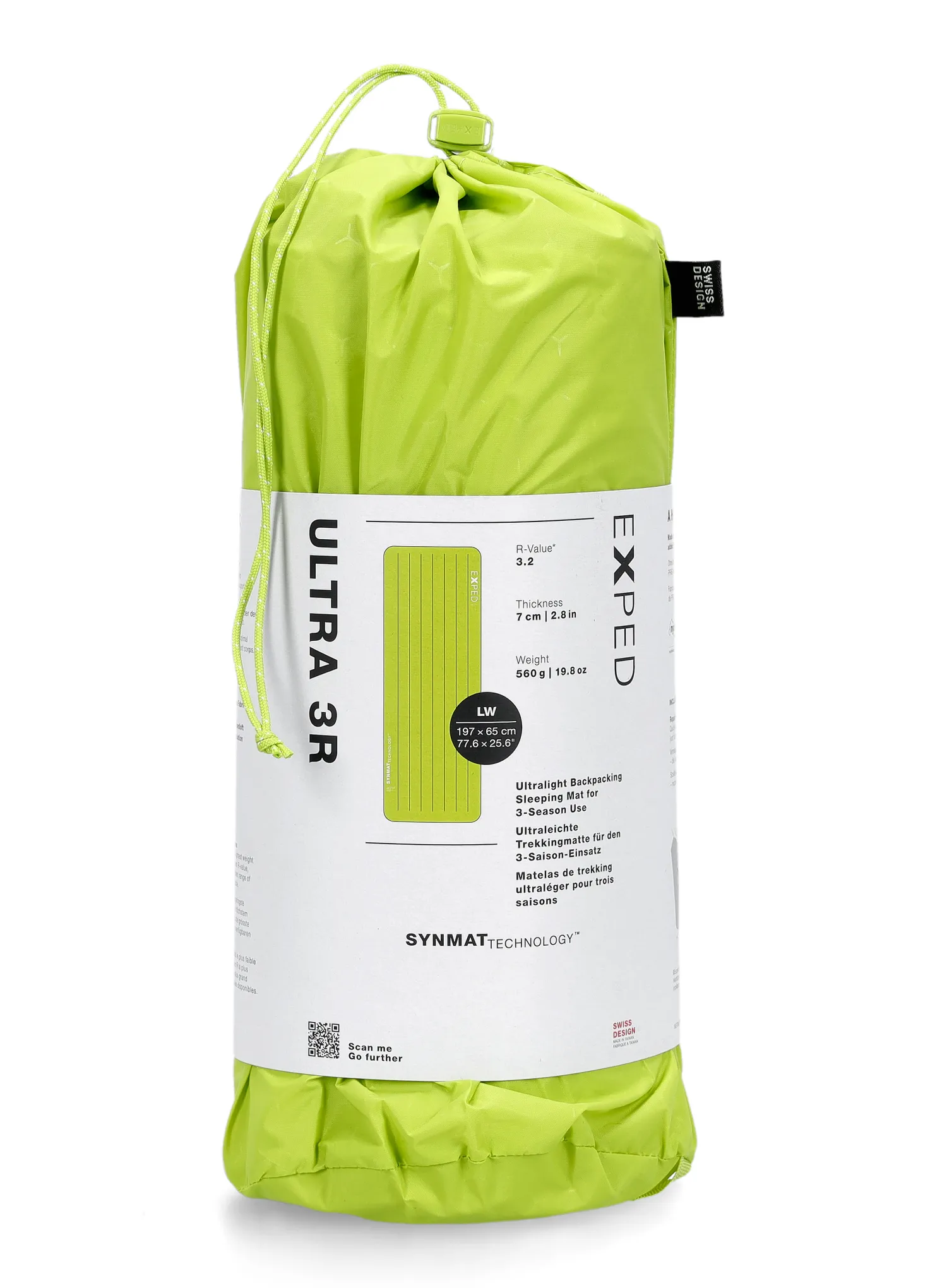 Isomatte selbstaufblasend Exped Ultra 3R LW - lime