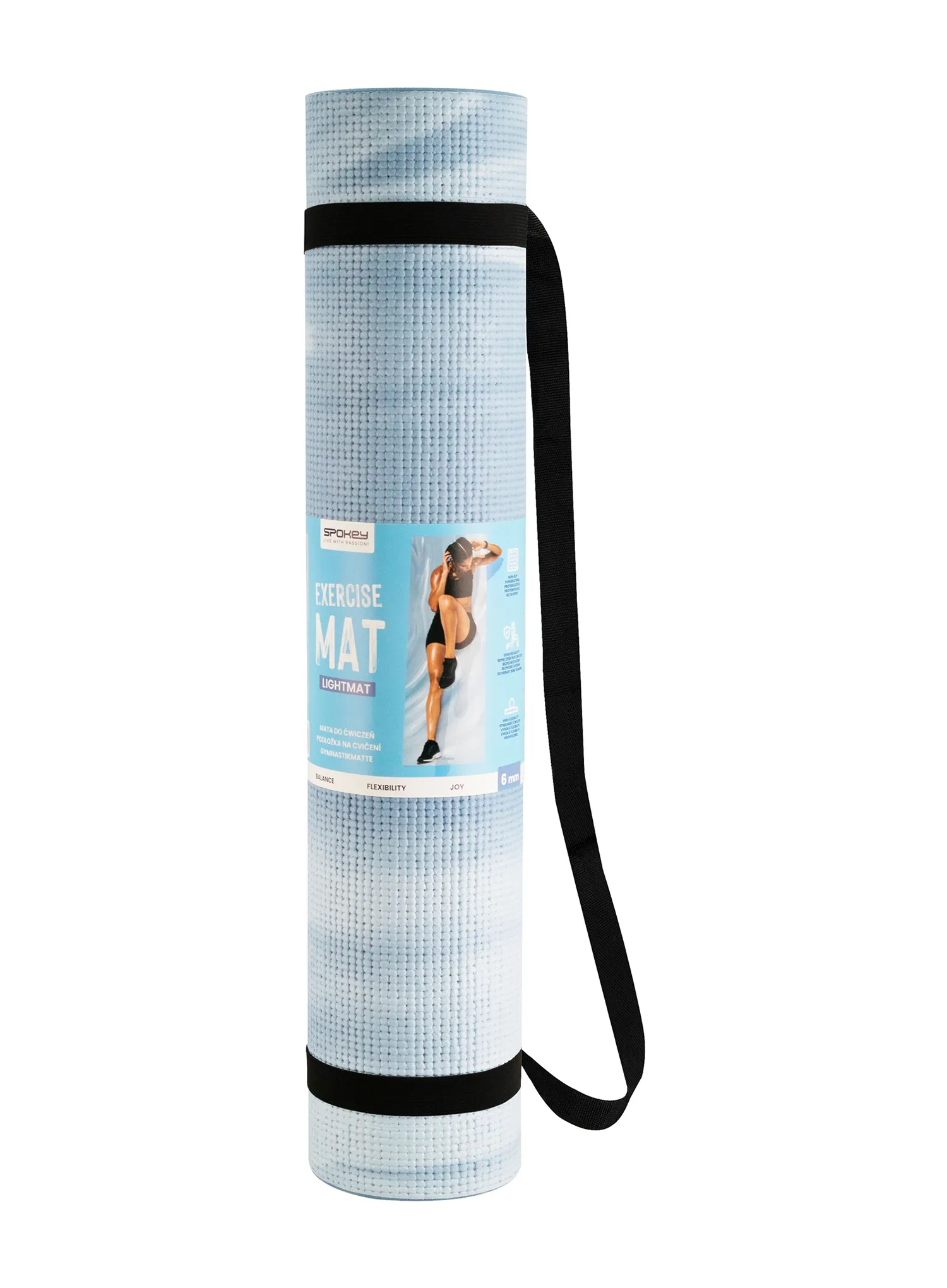 Trainingsmatte Spokey Lightmat 0,6cm - blue/pattern
