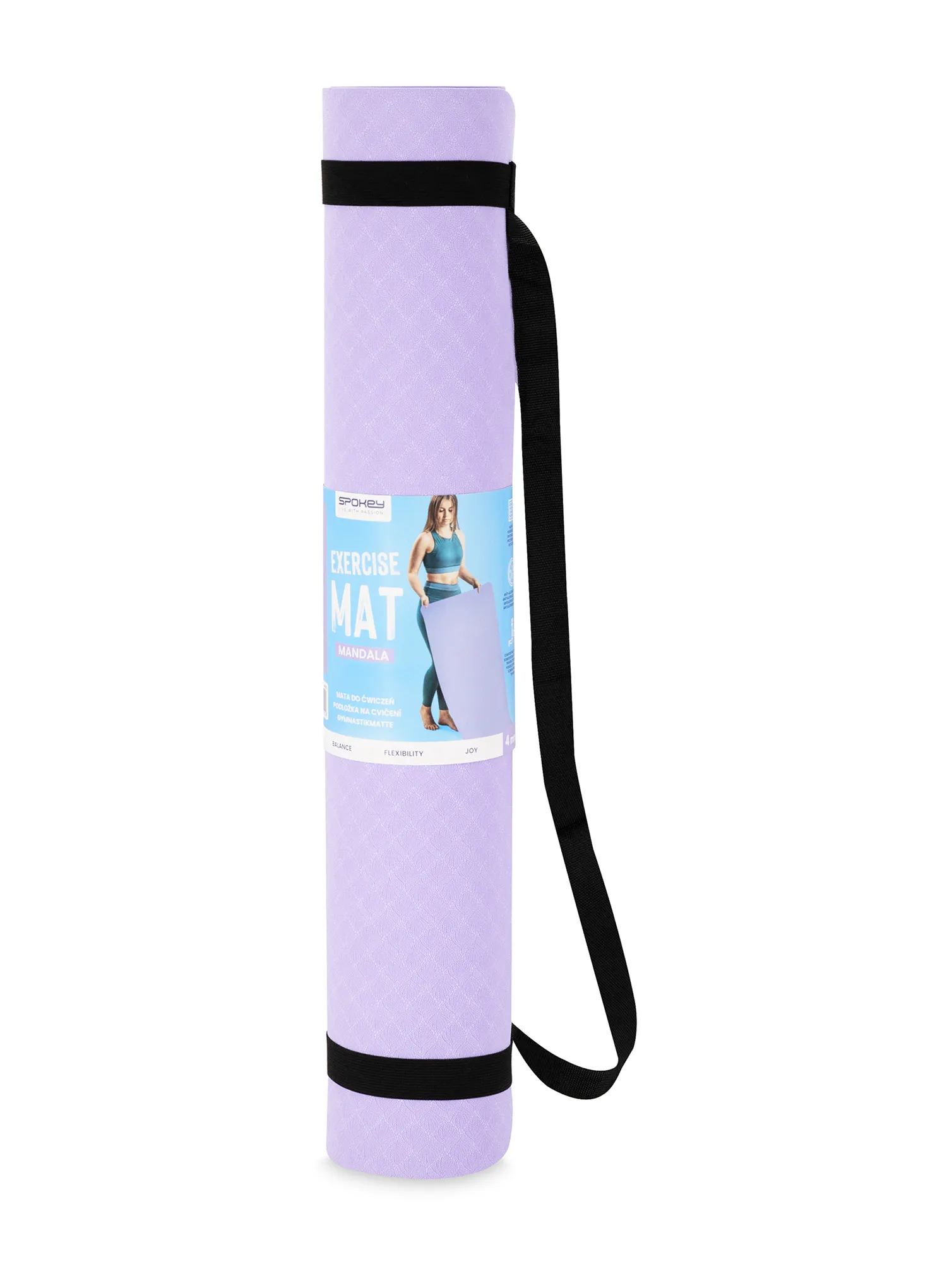 Trainingsmatte Spokey Mandala 0,4cm - purple