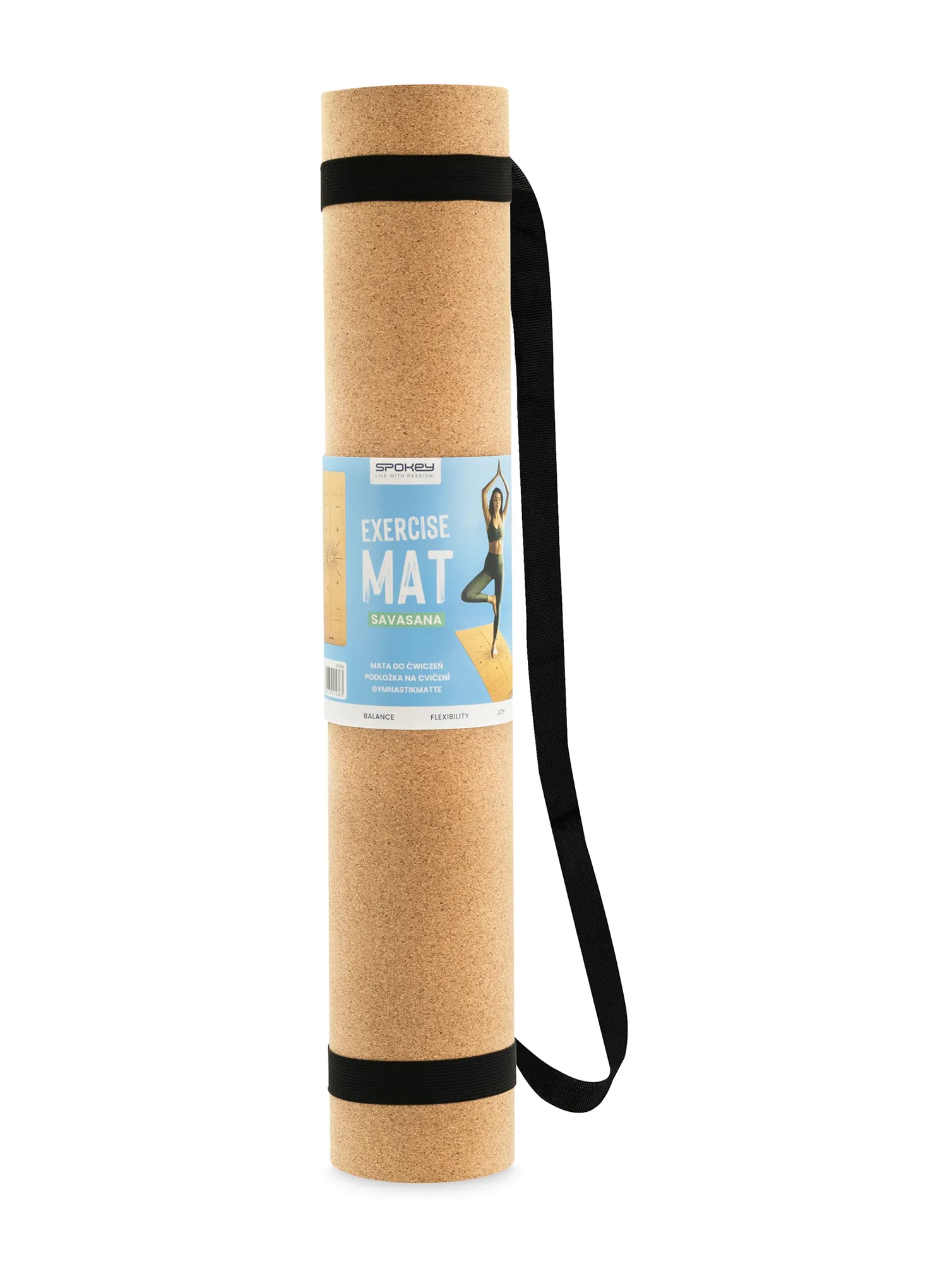 Trainingsmatte Spokey Savasana 0,4cm - cork/green