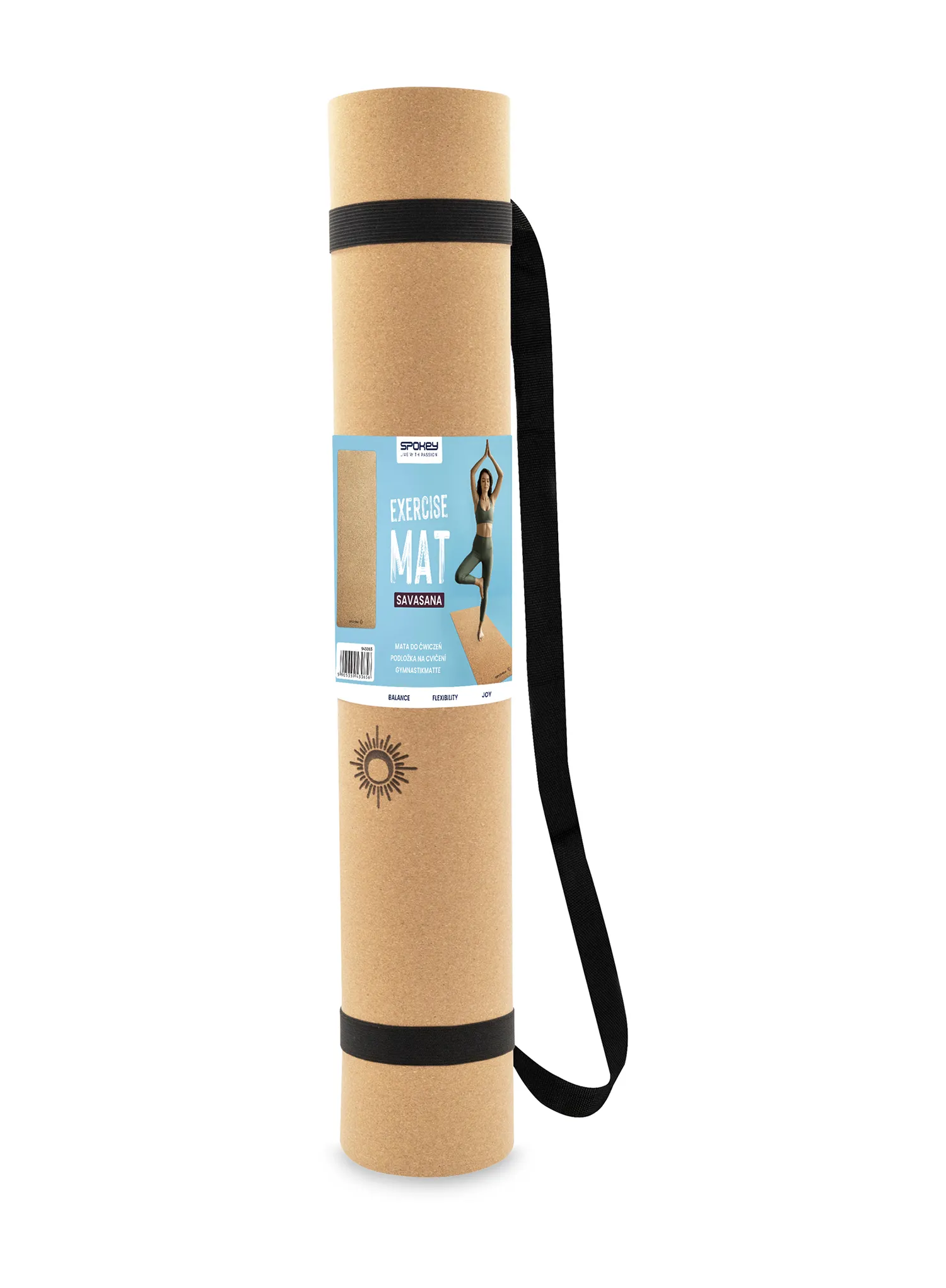 Trainingsmatte Spokey Savasana 0,4cm - cork/purple