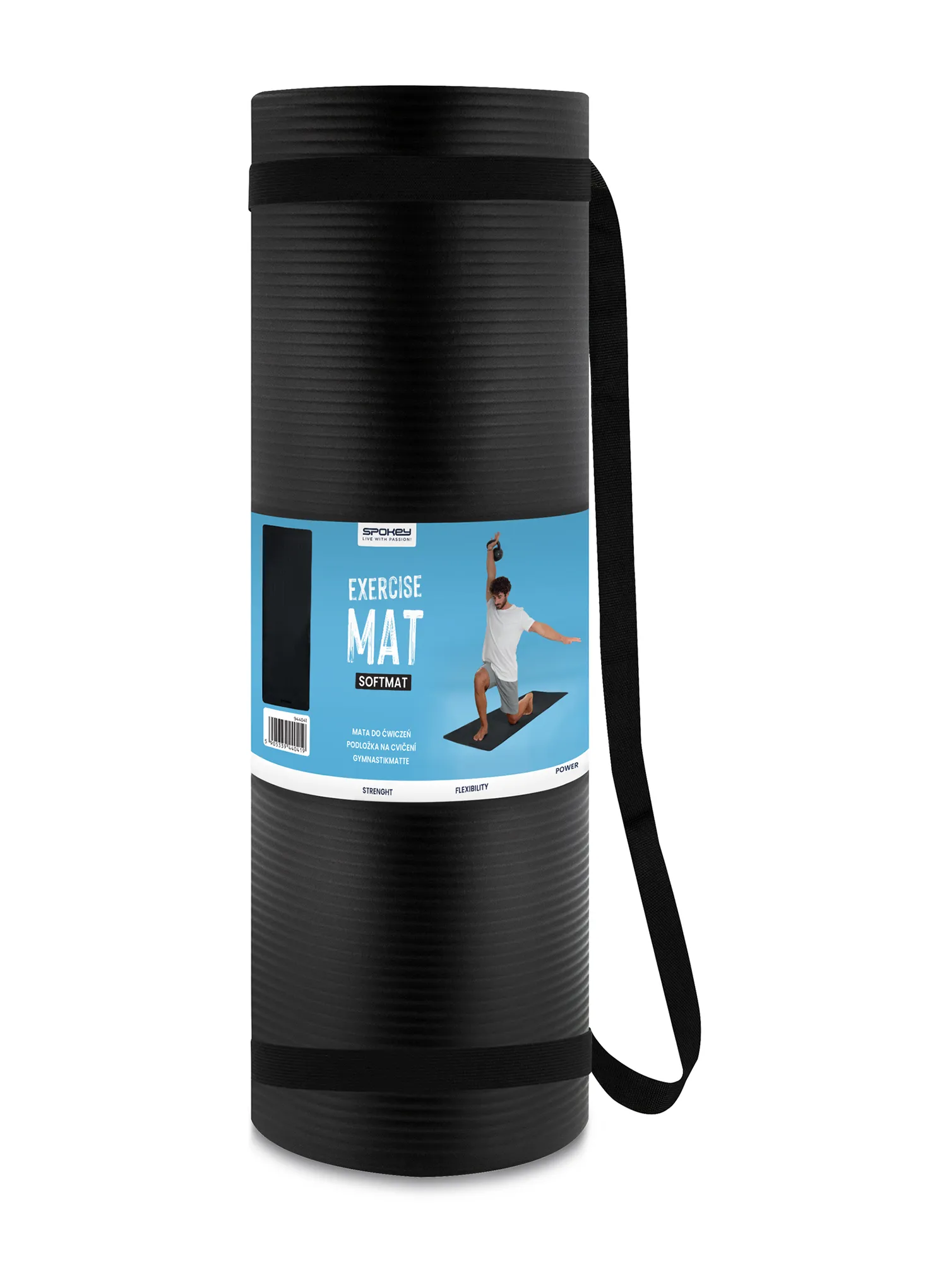 Trainingsmatte Spokey Softmat 1,5cm - black