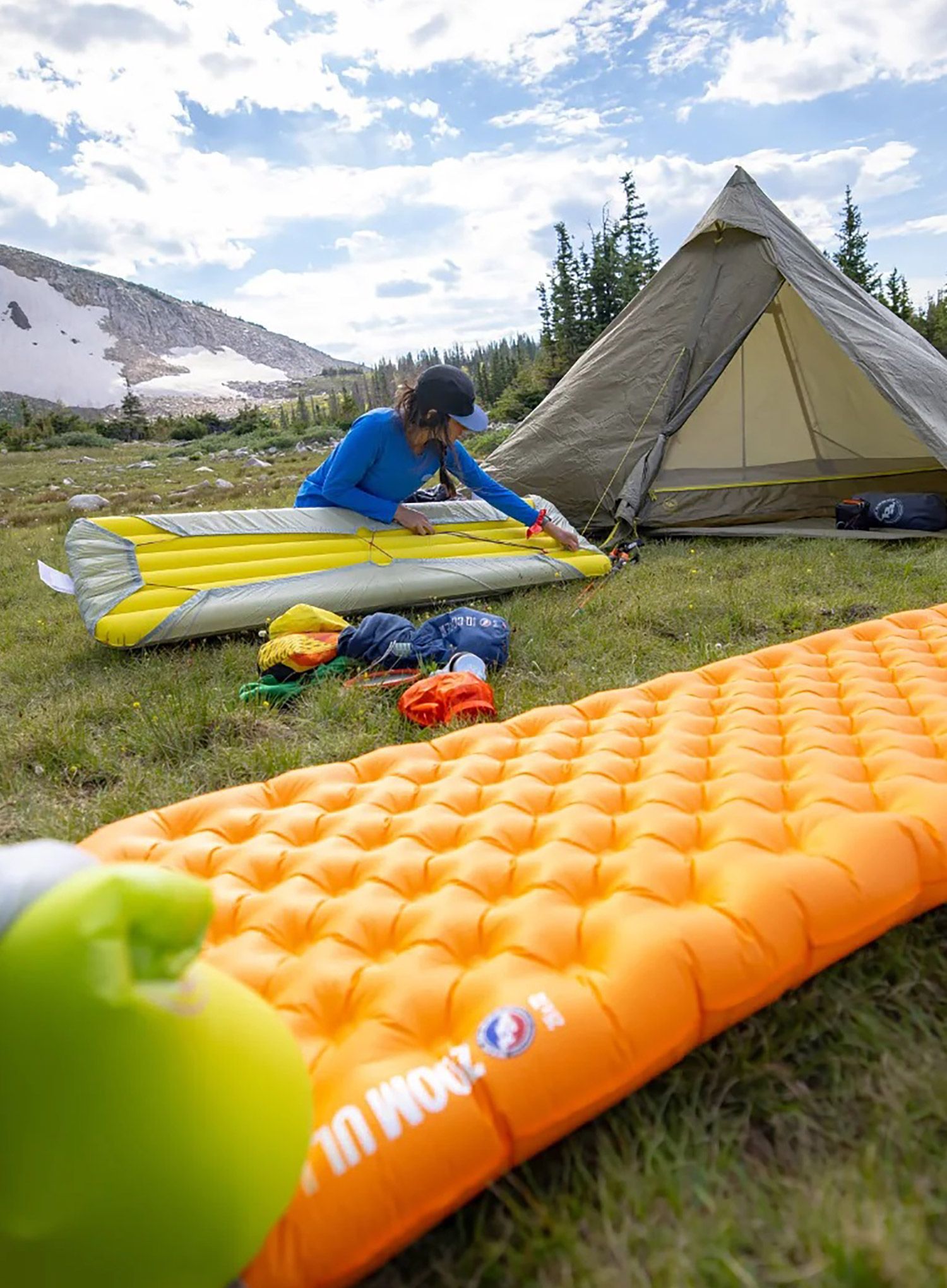Luftmatratze Big Agnes Zoom Ul Insulated Wide Reg - amber glow