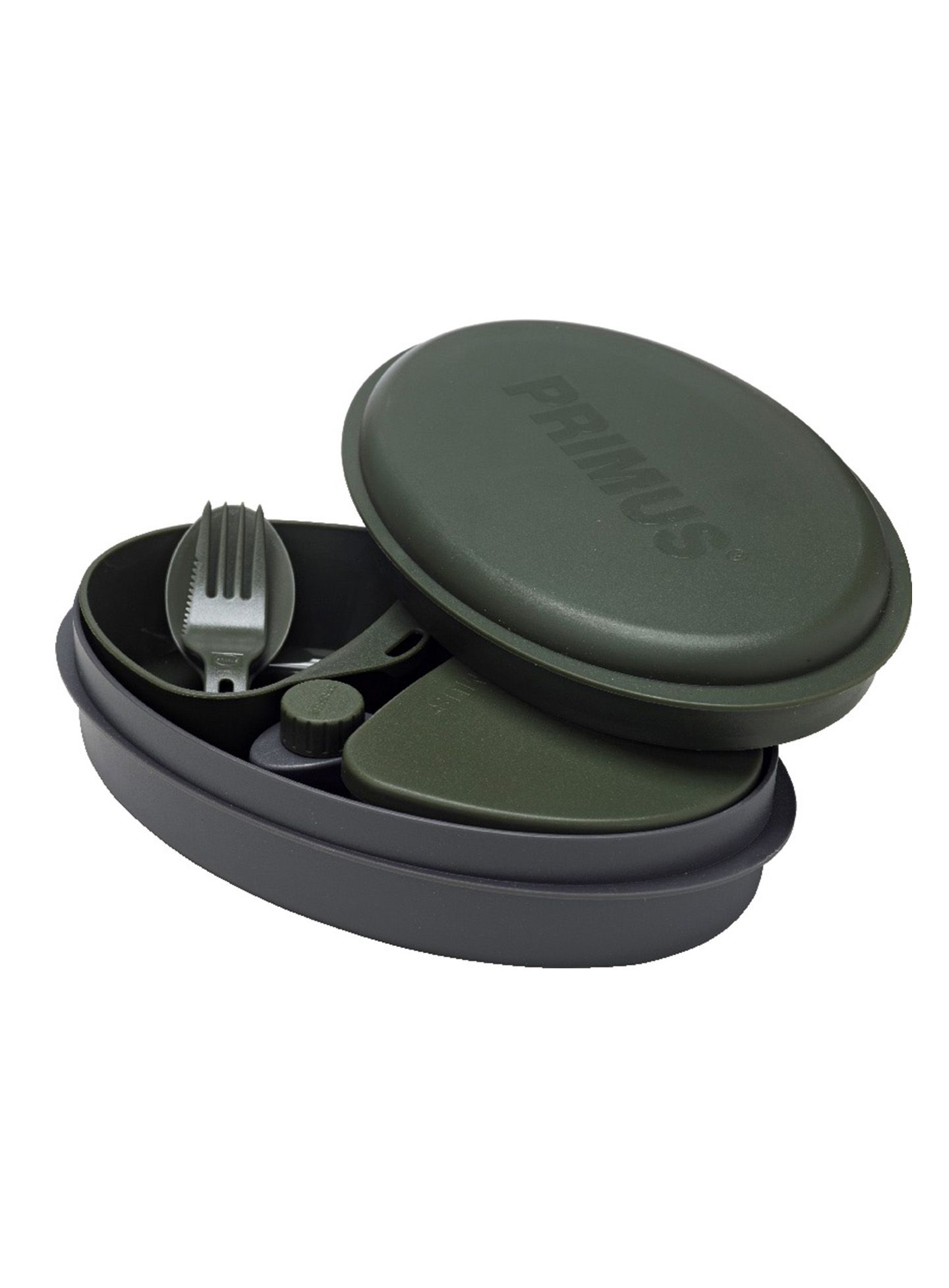 Primus Meal Set – Set Da Picnic 8 Pezzi Rosso – Utensili Da Campeggio Compatti Con Piatti E Contenitore