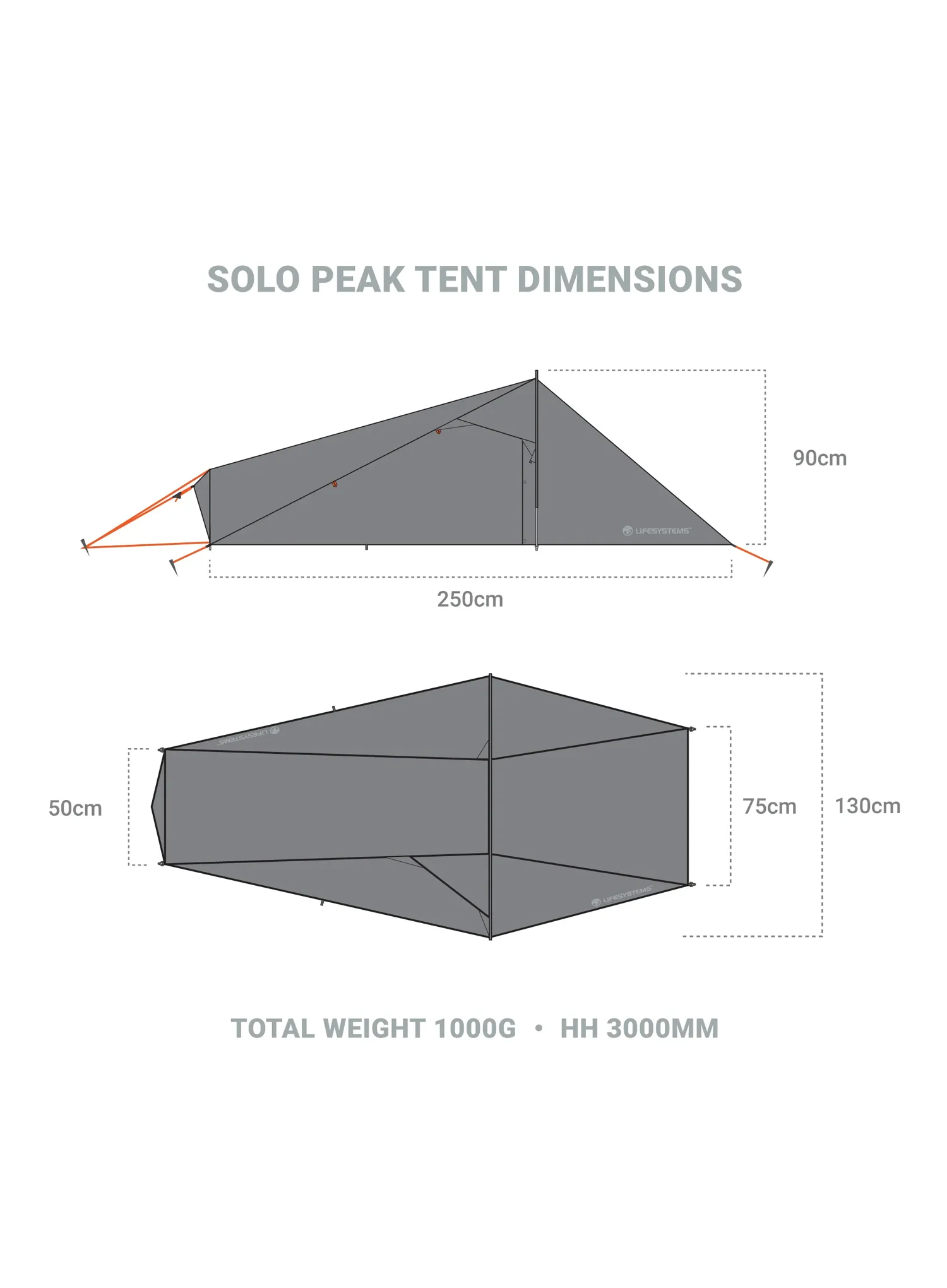 1-Personen-Zelt Lifesystems Solo Peak Tent