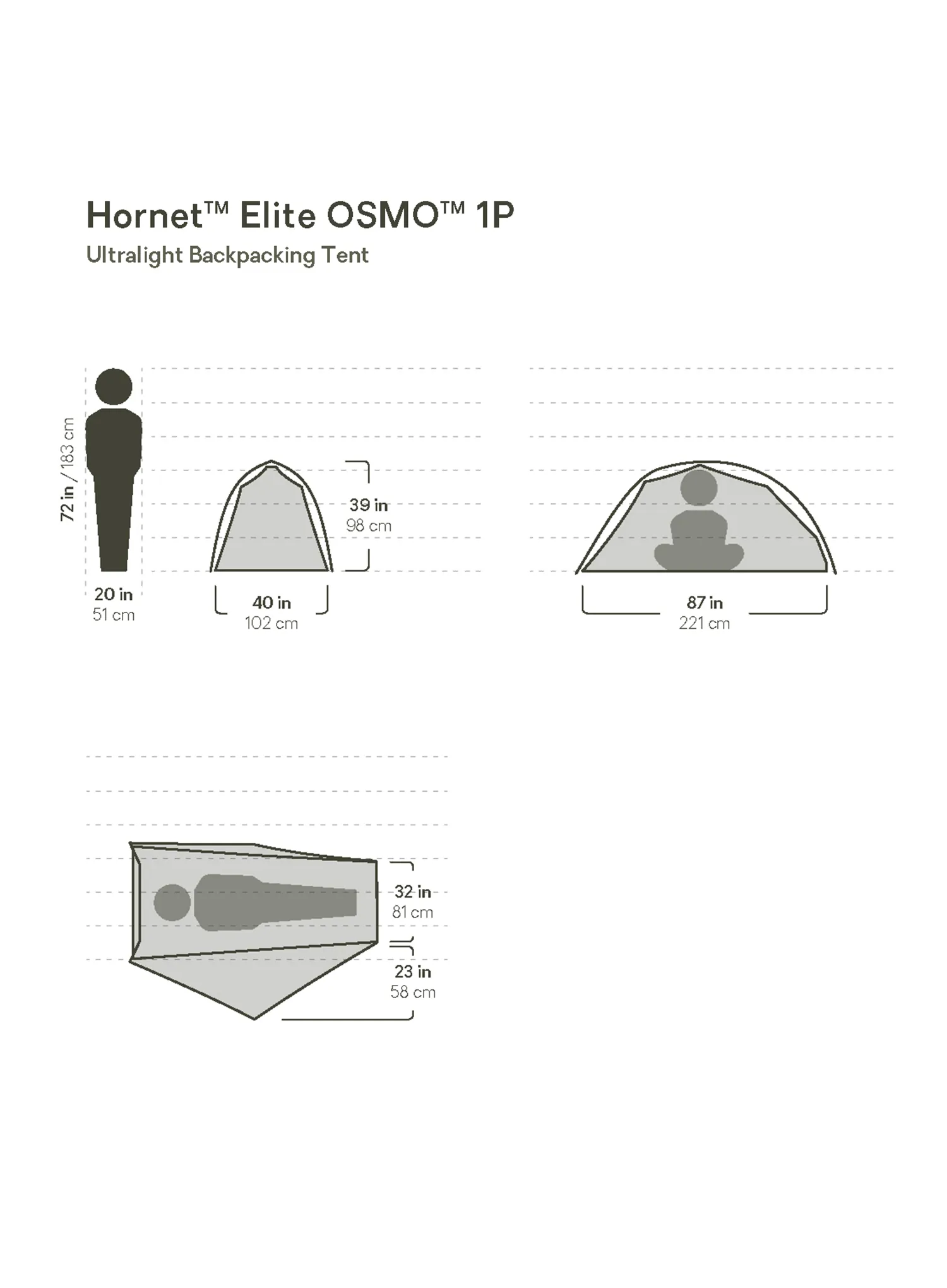 1-Personen-Zelt Nemo Hornet Elite OSMO 1P