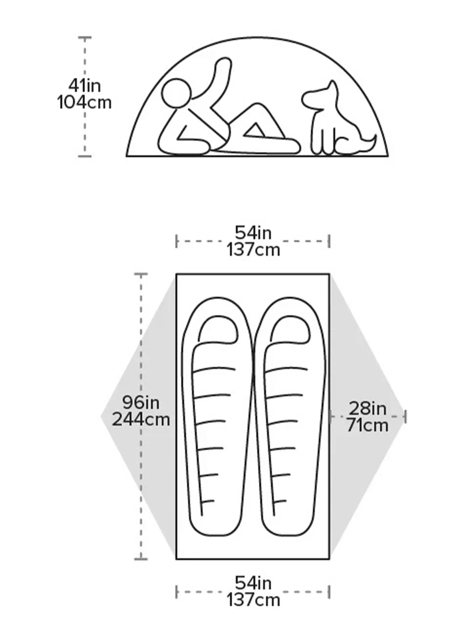 2-Personen-Zelt Big Agnes Copper Spur UL2 XL - tangelo/mercury