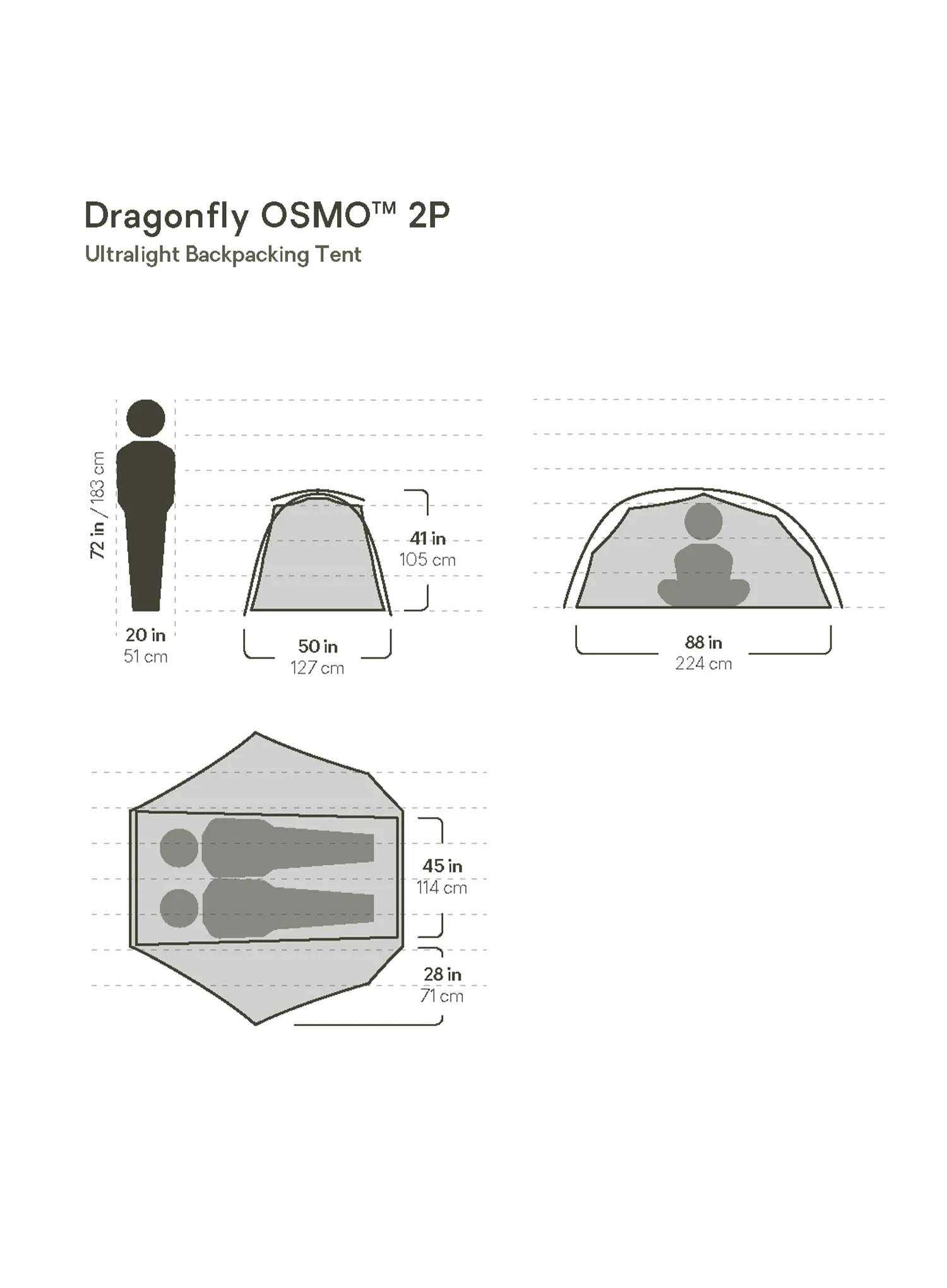 2-Personen-Zelt Nemo Dragonfly OSMO 2P