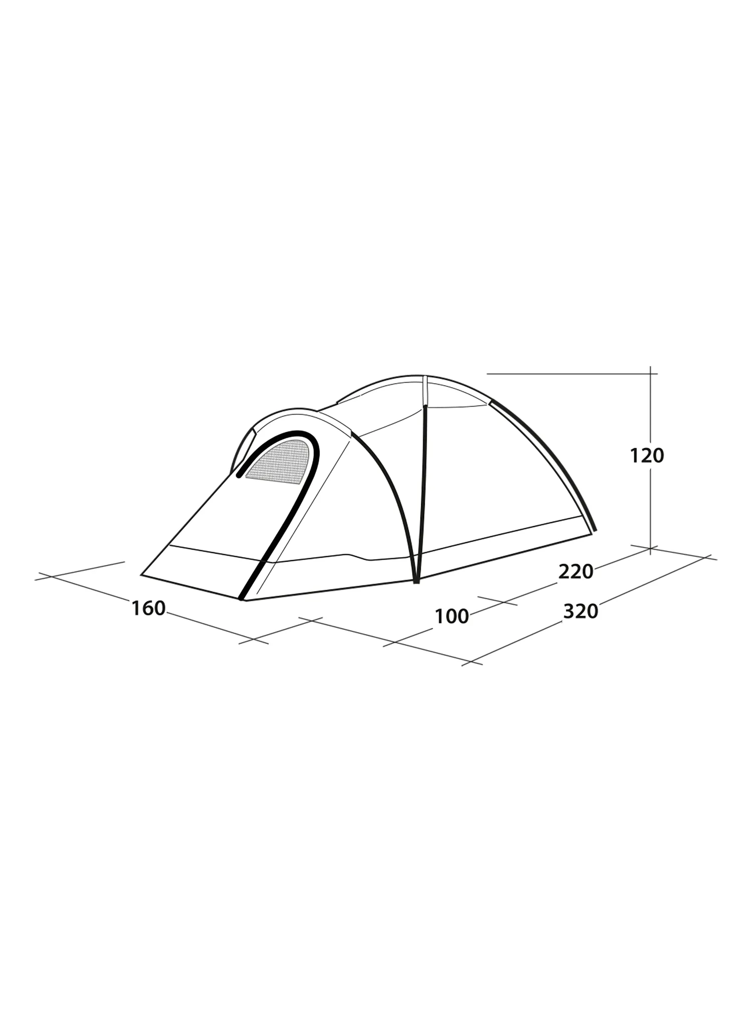 2-Personen-Zelt Outwell Cloud 2
