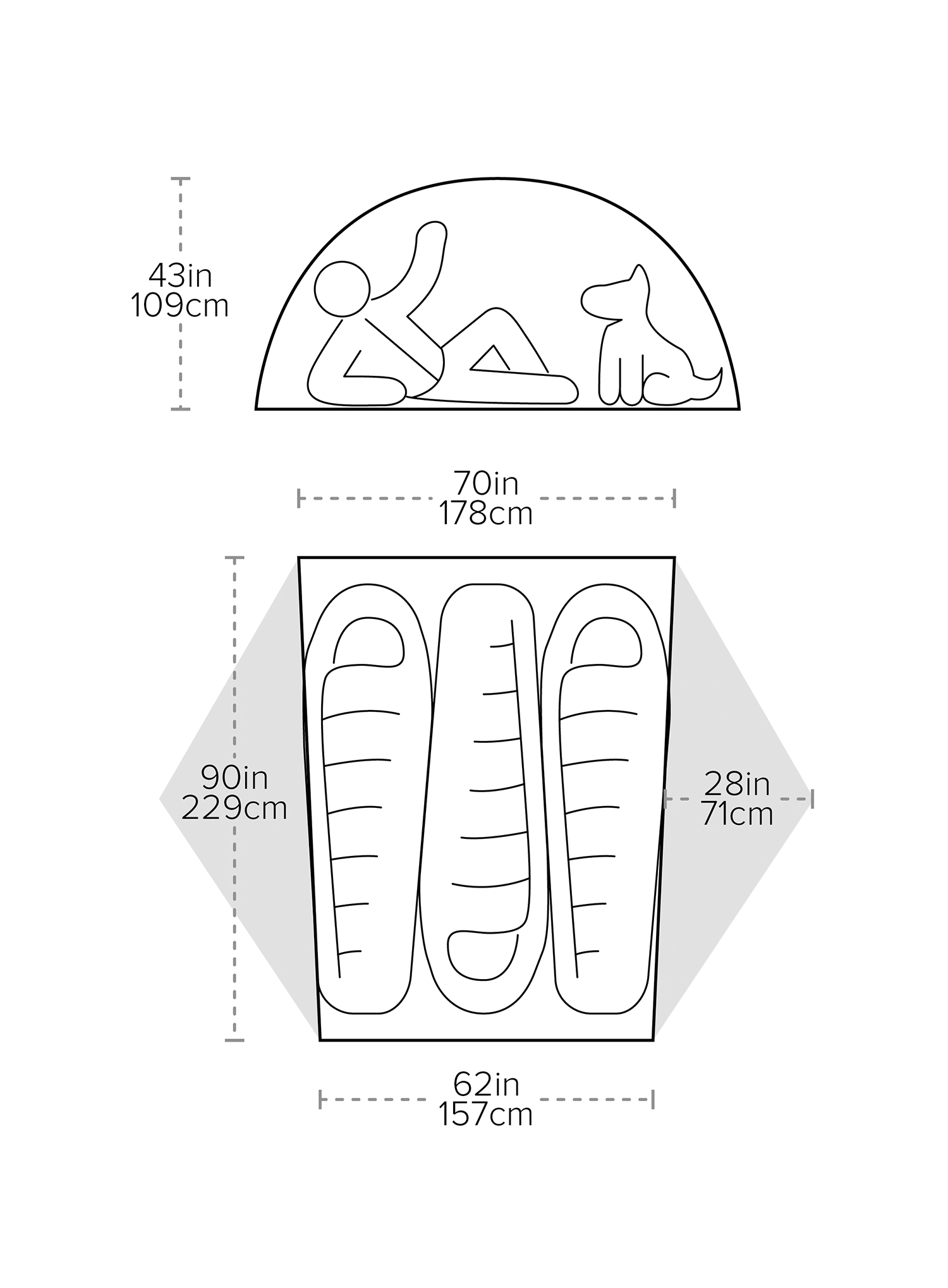3-Personen-Zelt Big Agnes Copper Spur UL 3 - tangelo