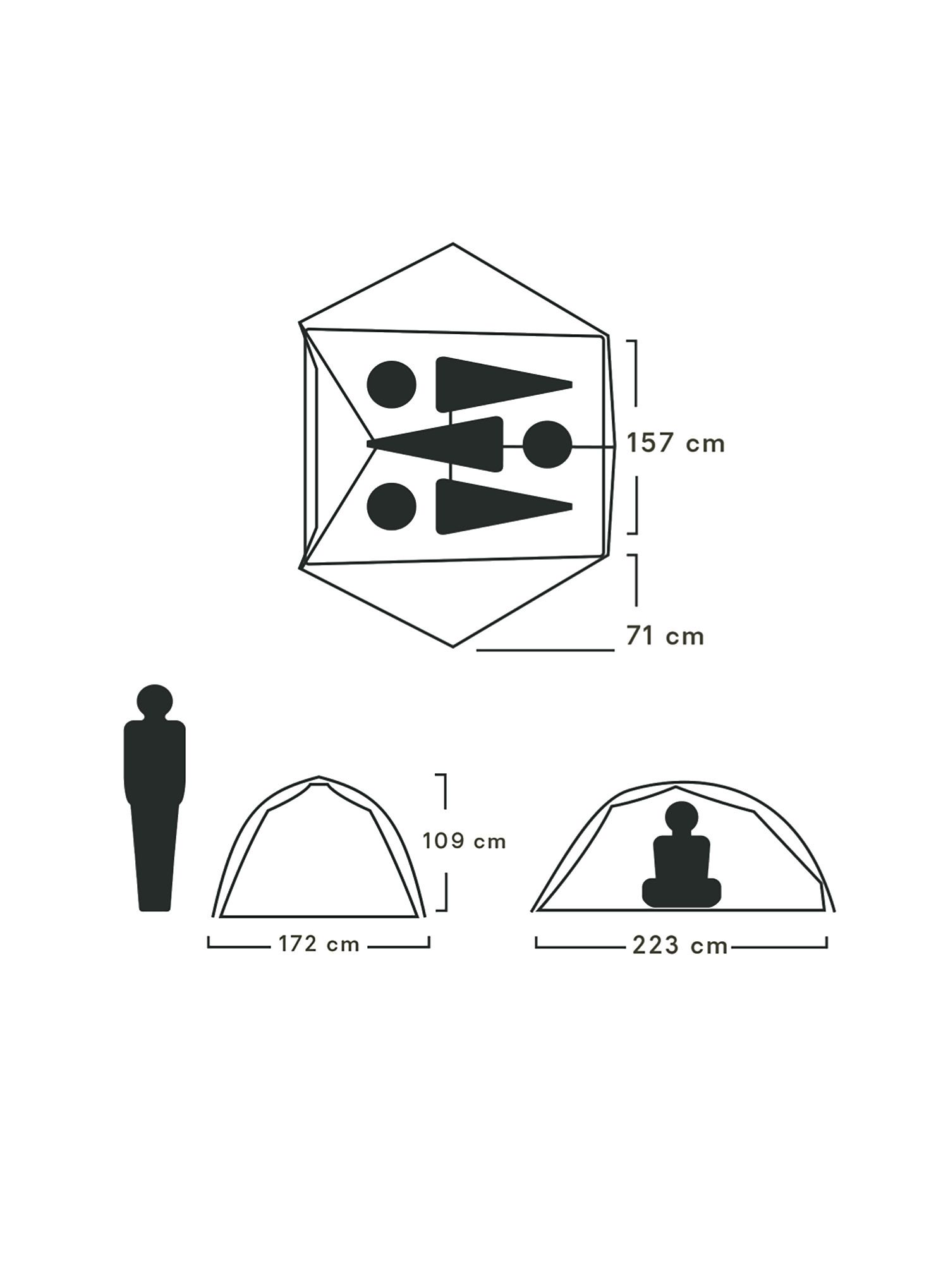 3-Personen-Zelt Nemo Mayfly OSMO 3P