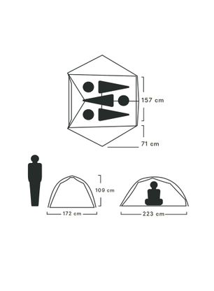 3-Personen-Zelt Nemo Mayfly OSMO 3P