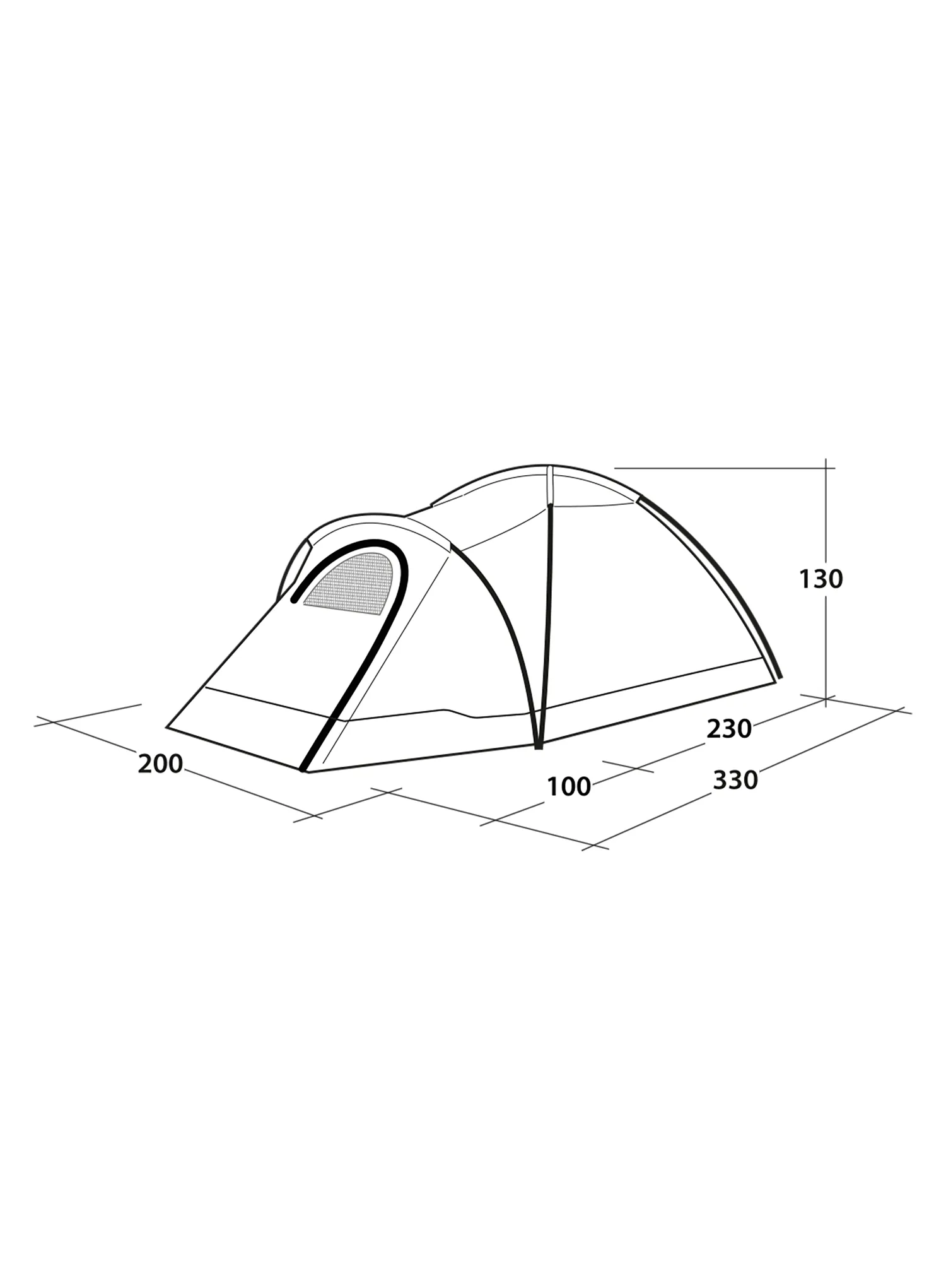 3-Personen-Zelt Outwell Cloud 3