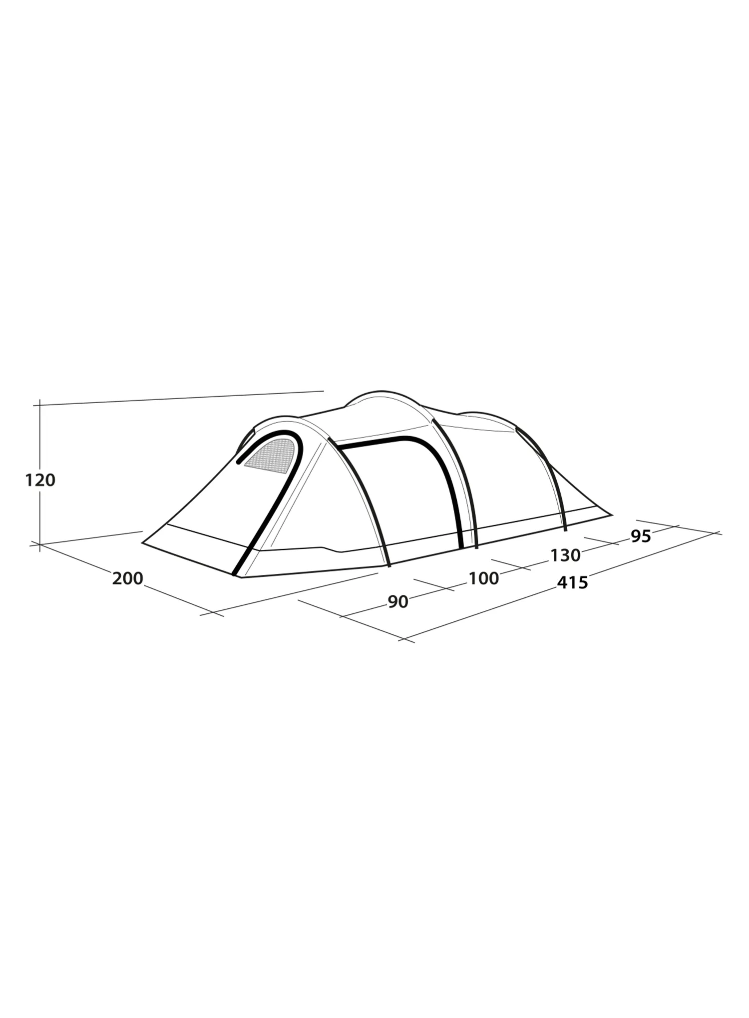 3-Personen-Zelt Outwell Earth 3 Plus