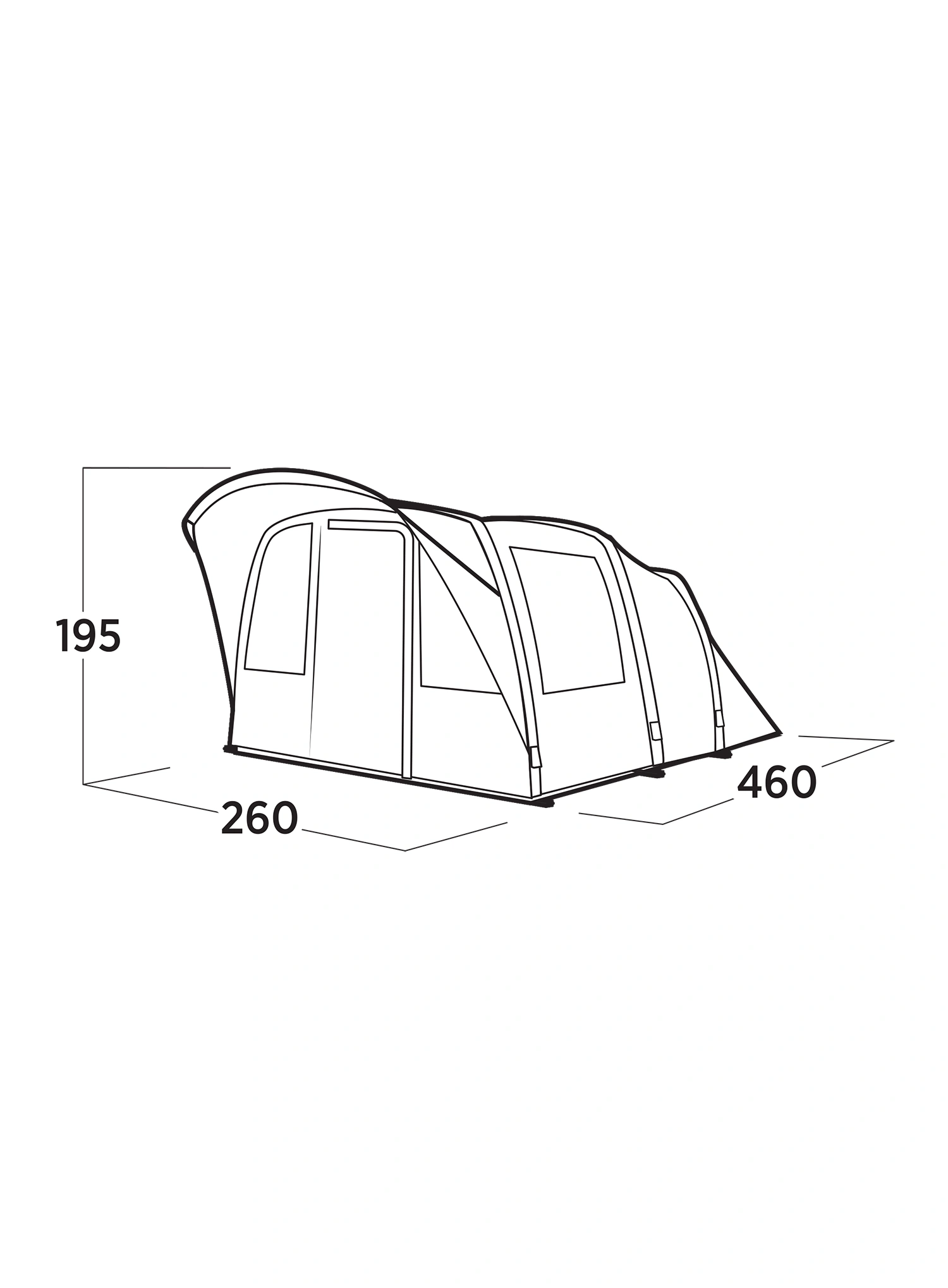 4-Personen-Zelt Easy Camp Senja 4 Air