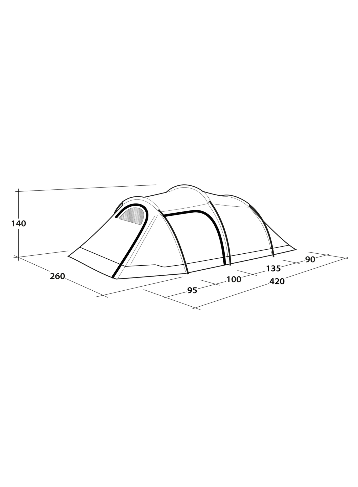 4-Personen-Zelt Outwell Earth 4 Plus