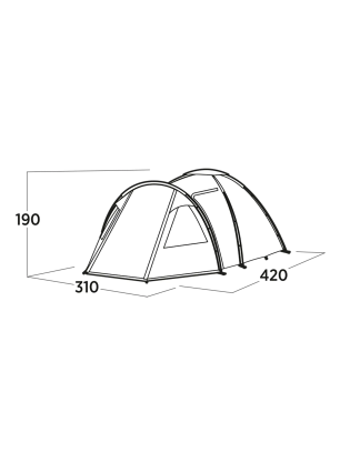 5-Personen-Zelt Easy Camp Kinn 5