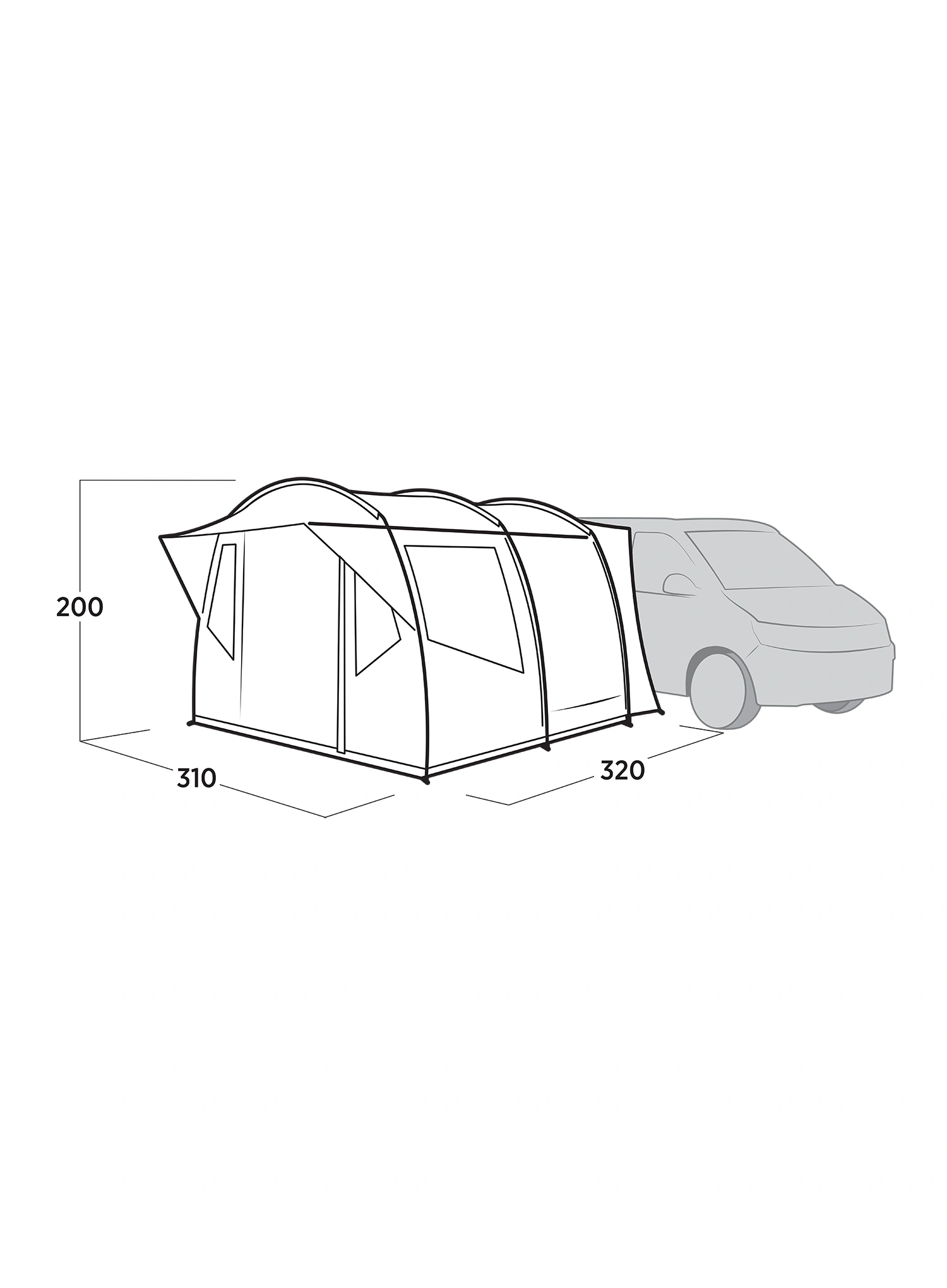 Wohnmobilzelt Easy Camp Reine - gray