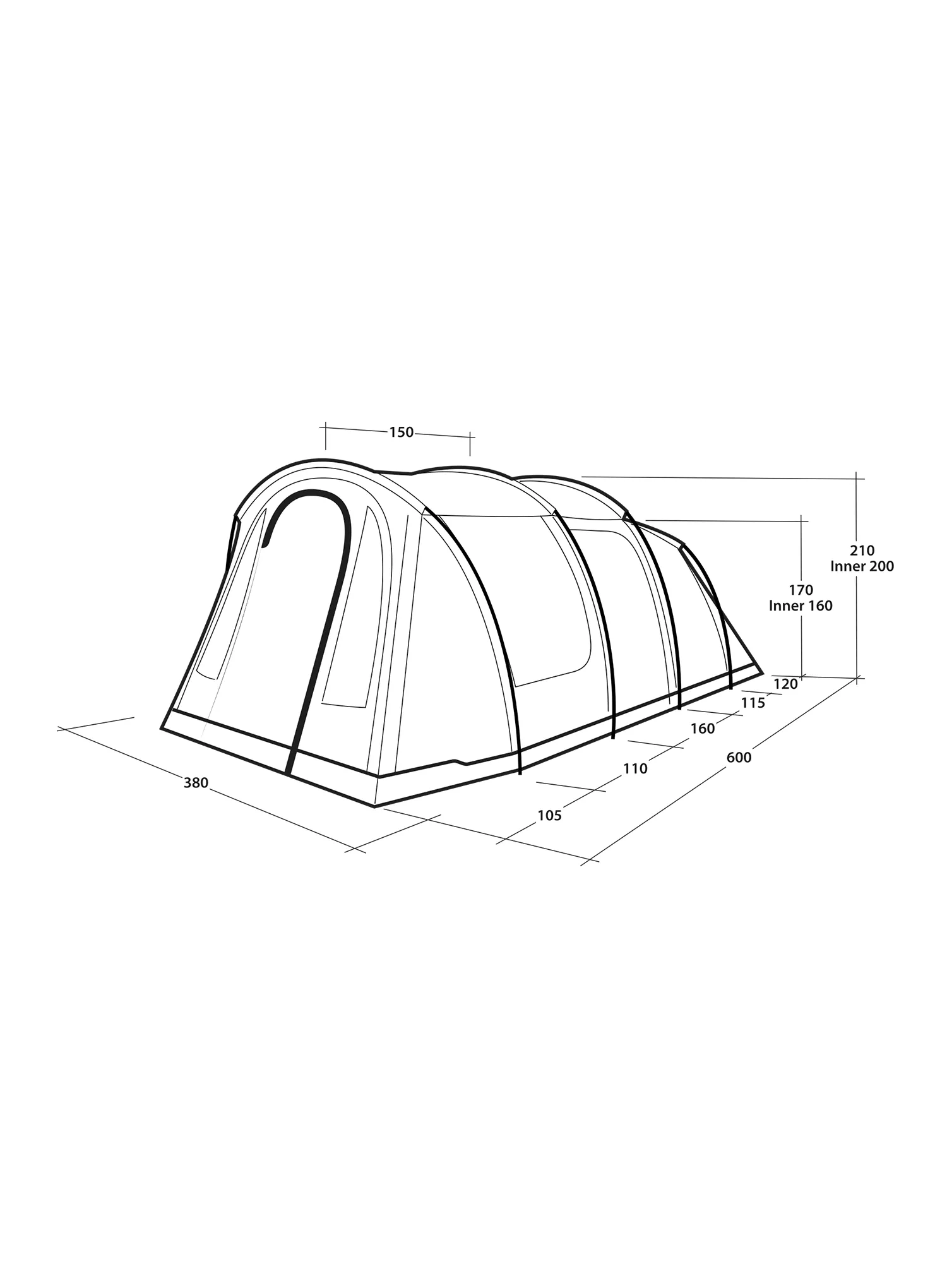 Familienzelt Outwell Rockwell 6