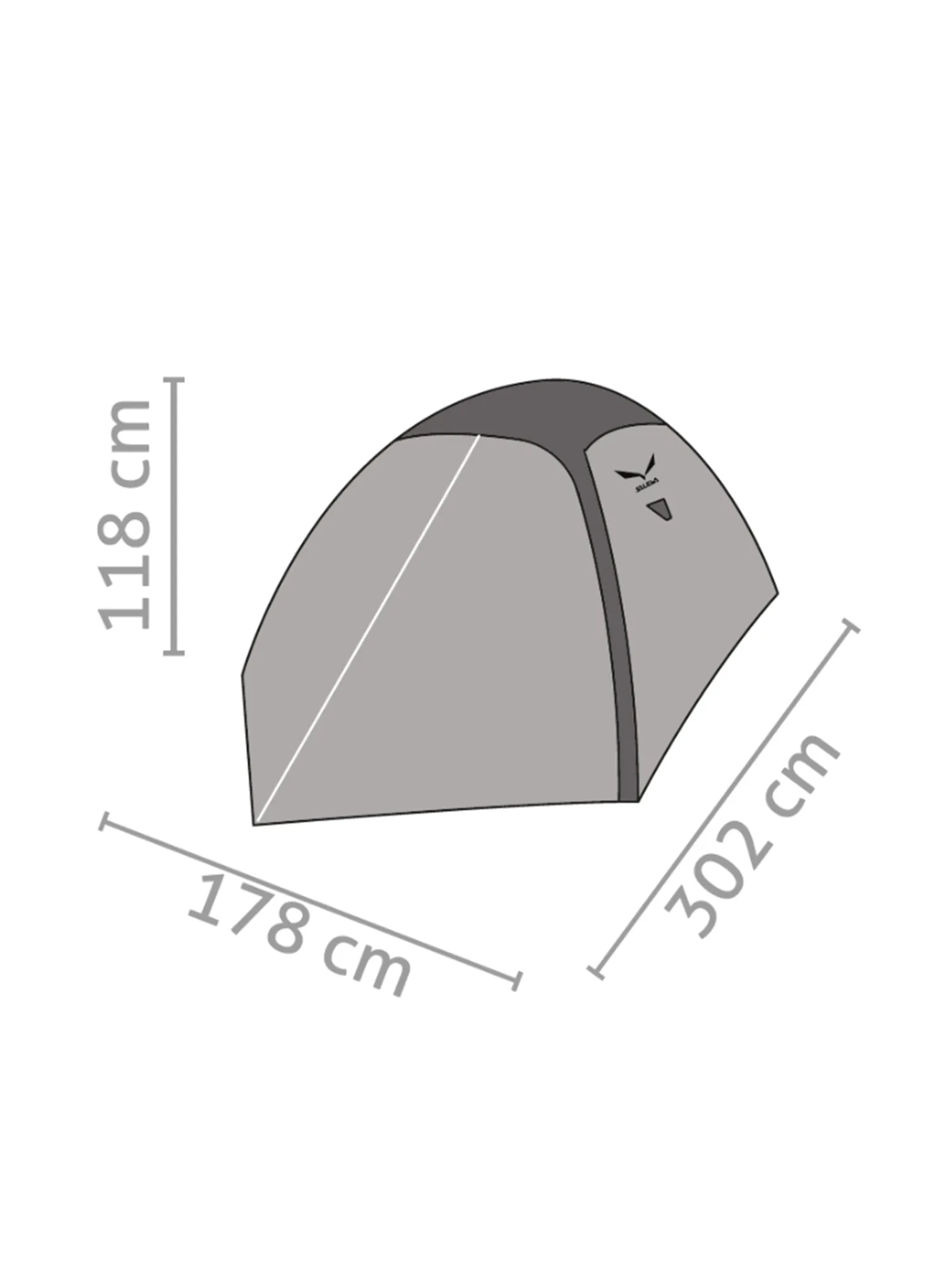 Dreimannzelt Salewa Atlas III Tent - faded green/shadow