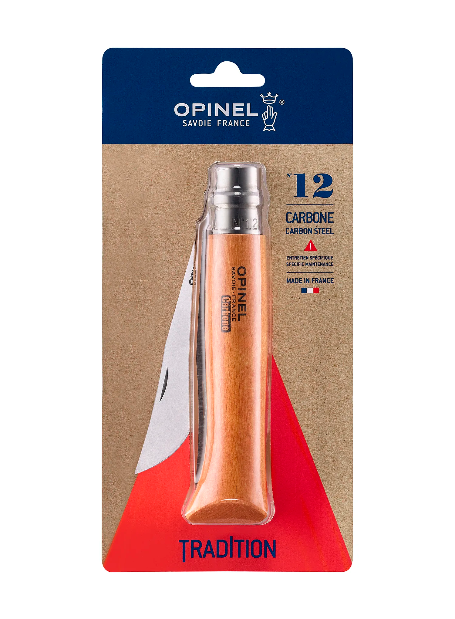 Klappmesser Opinel Carbon no.12 - light wood