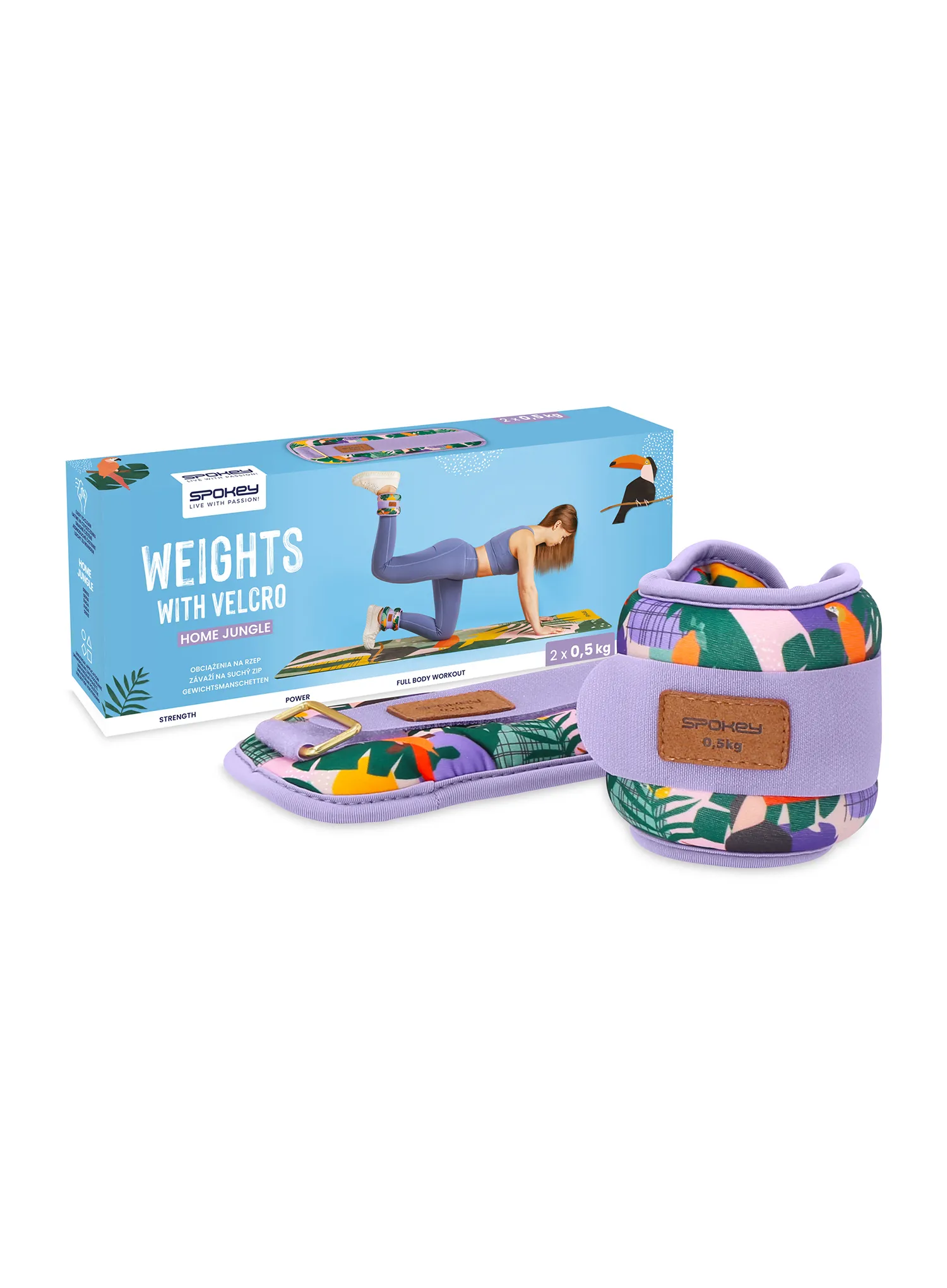 Gelenkgewichte Spokey Home Jungle Form 2x0,5kg - multicolor