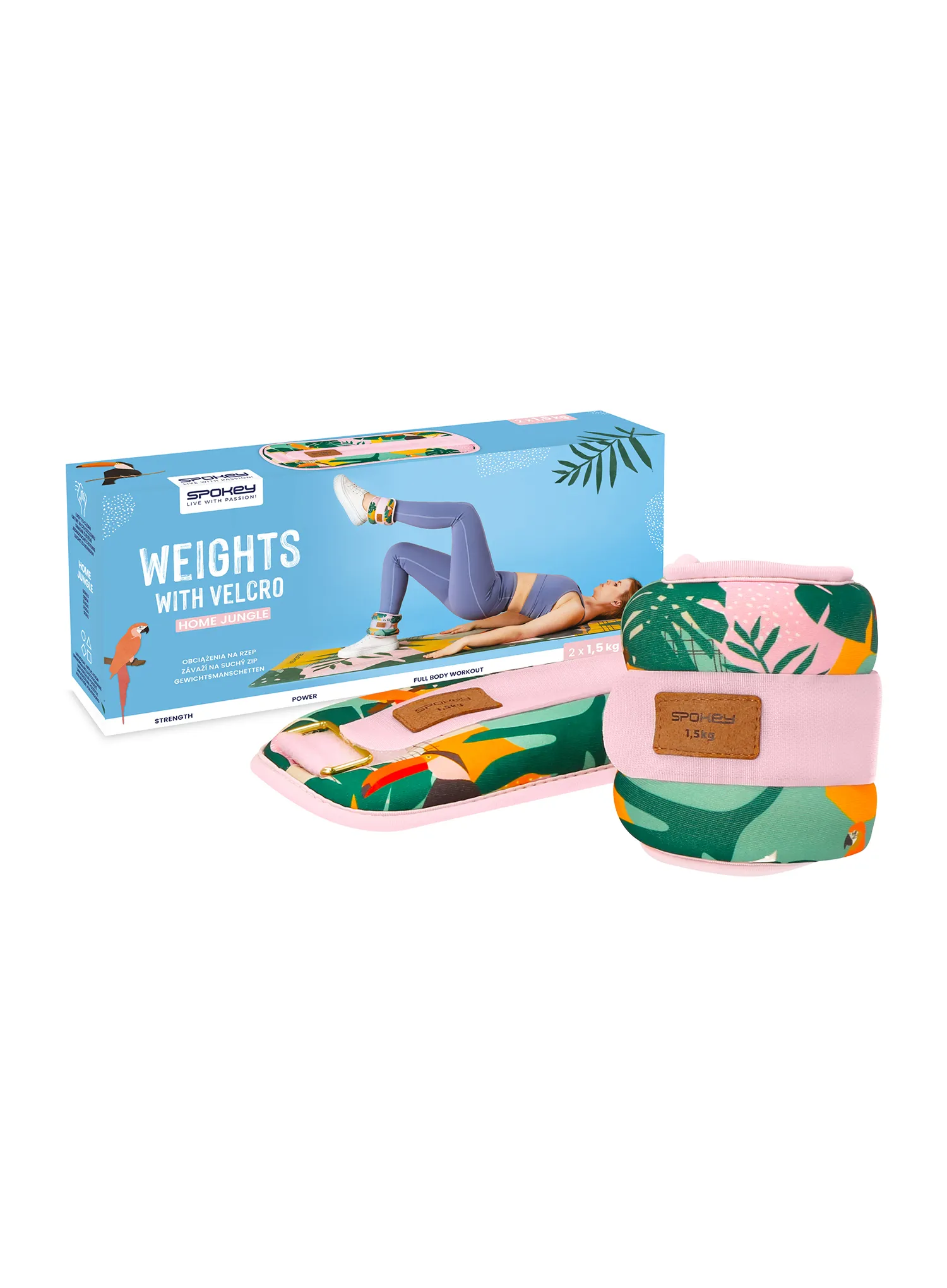 Gelenkgewichte Spokey Home Jungle Form 2x1,5kg - multicolor