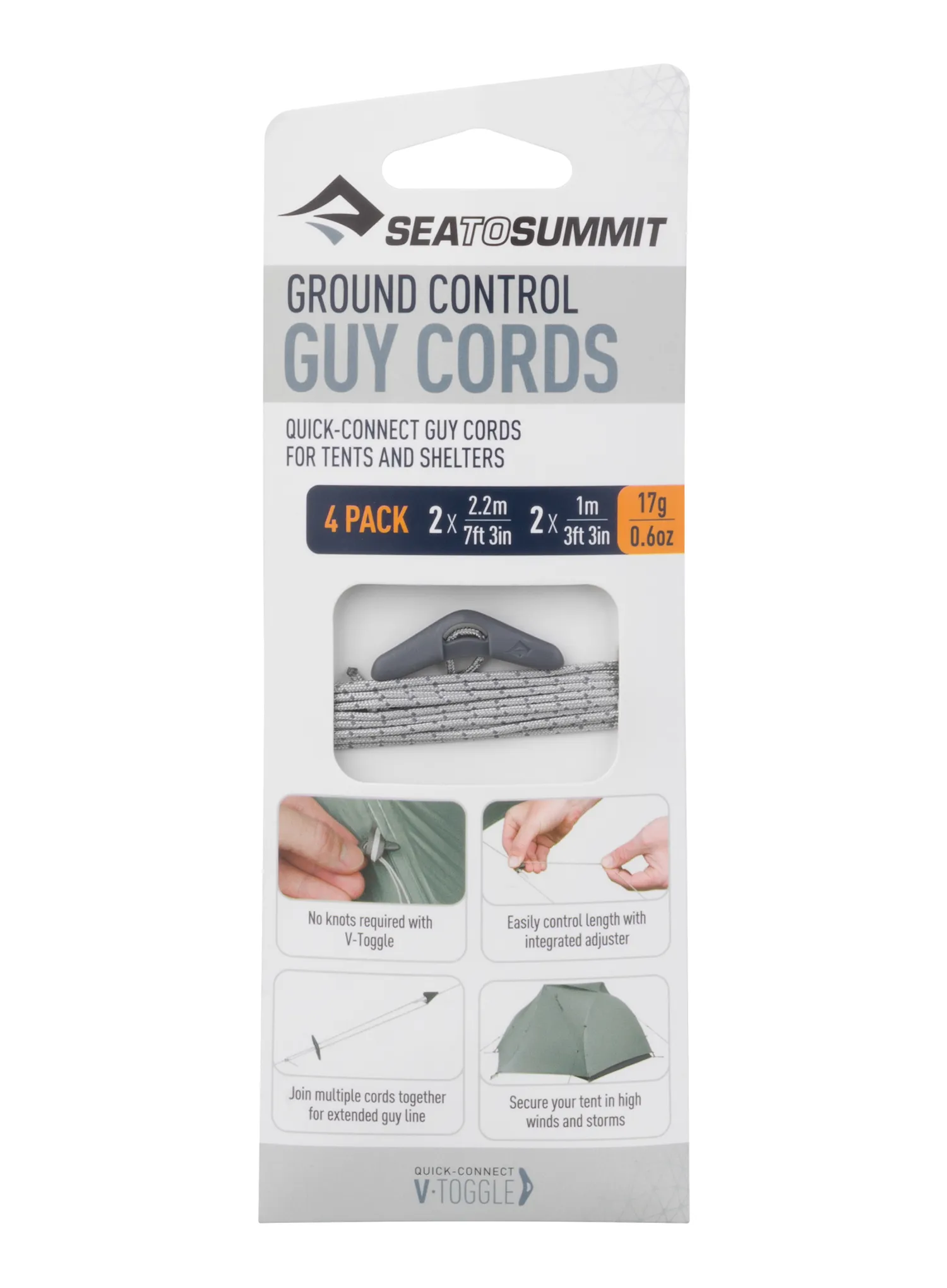 Abspannungen Sea to Summit Ground Control Guy Cords - dark grey