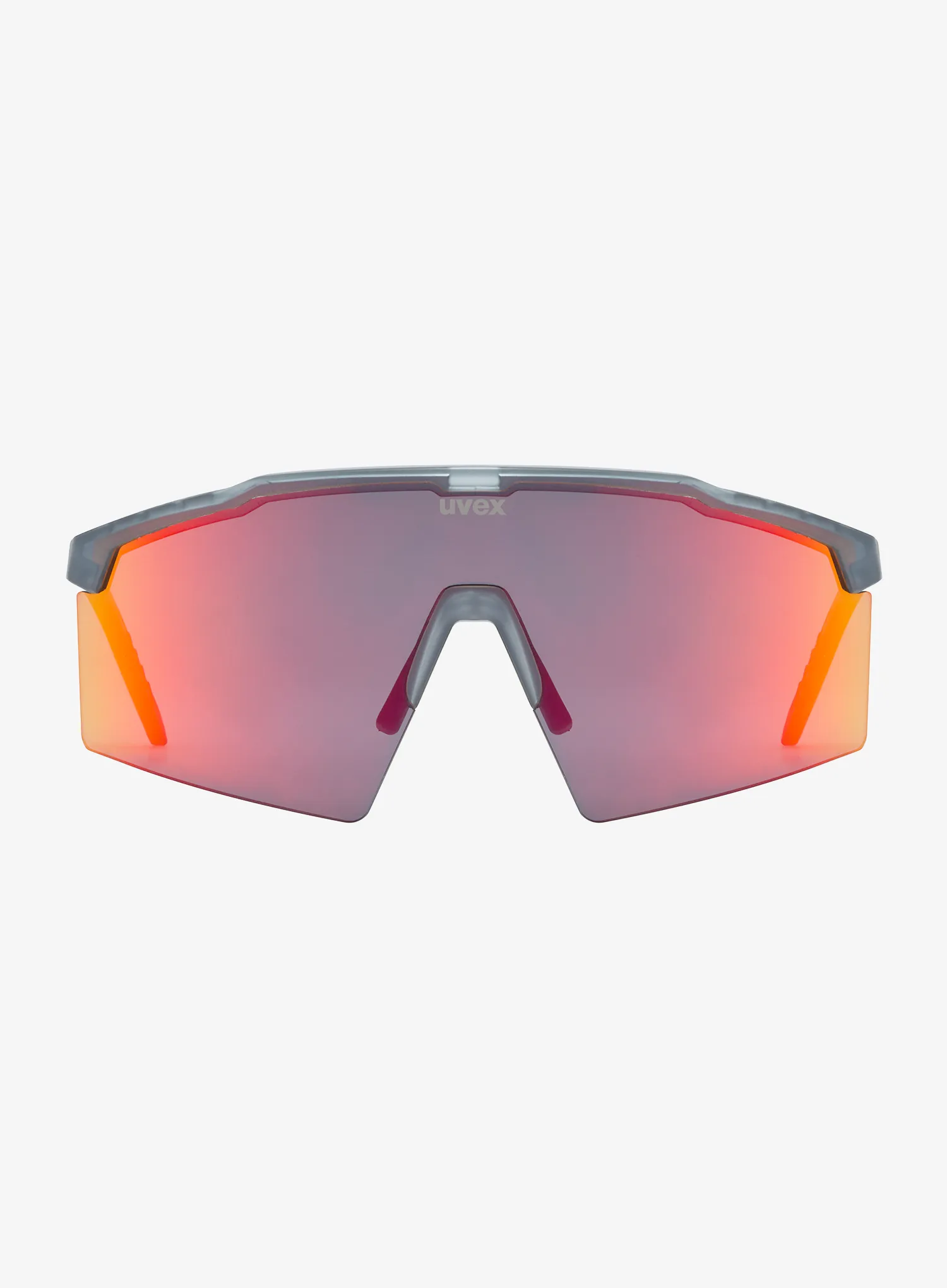 Fahrradbrille Uvex Flowline - smoke matt/mir.red