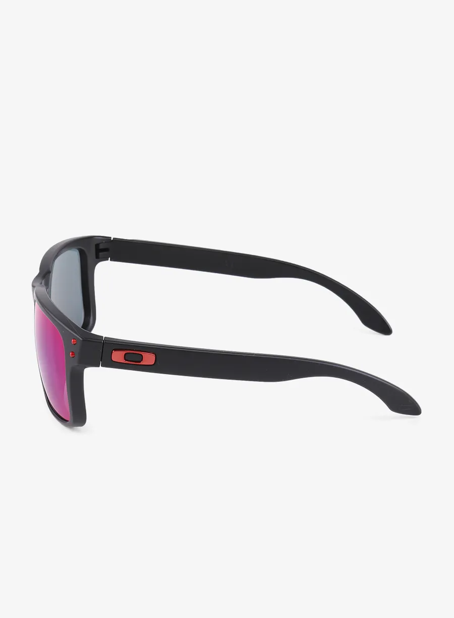 Sonnenbrille Oakley Holbrook - matte blk/positive red iridium