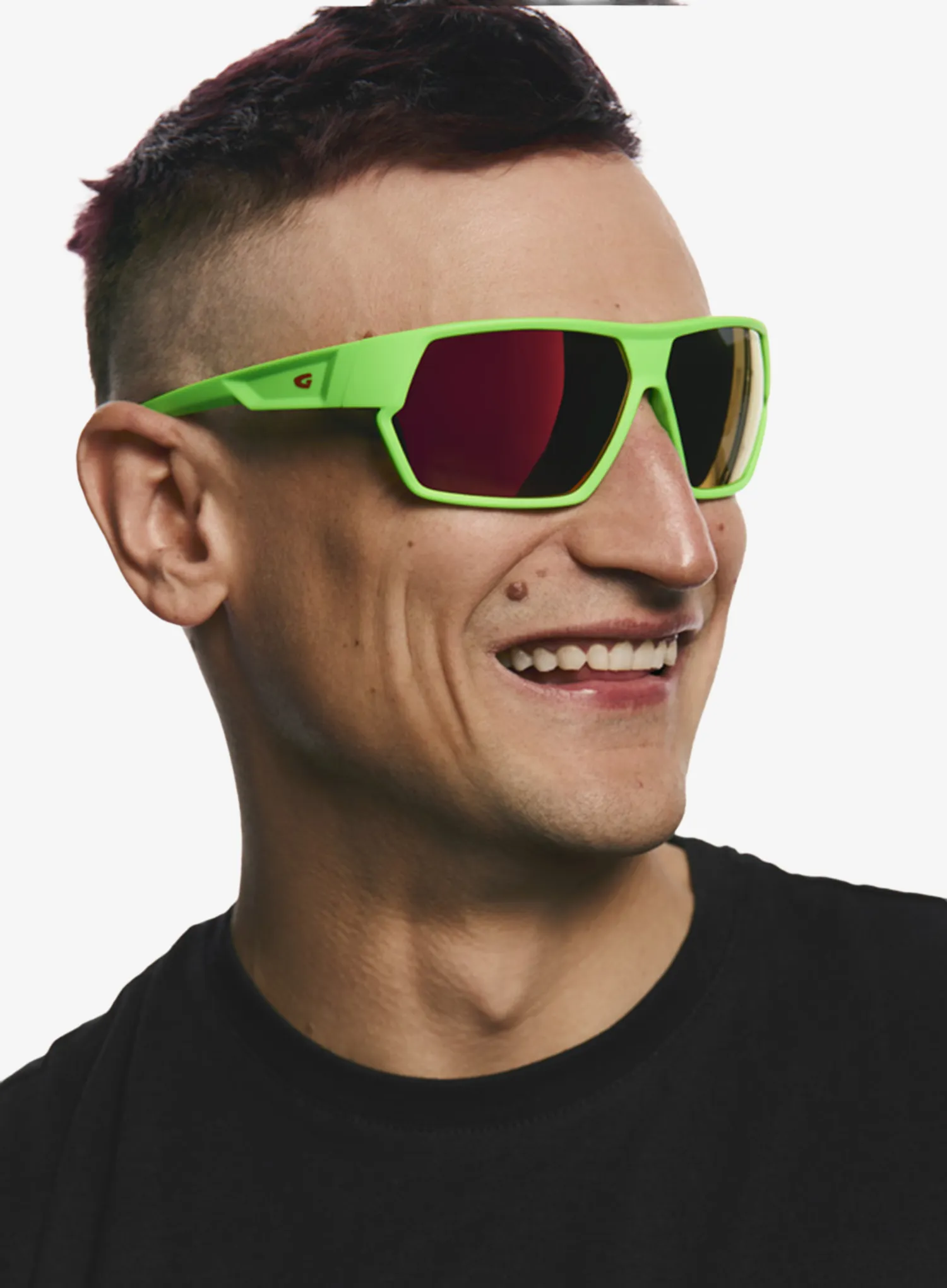 Polarisationsbrille GOG G1 - matt neon green/red