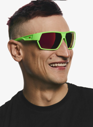 Polarisationsbrille GOG G1 - matt neon green/red