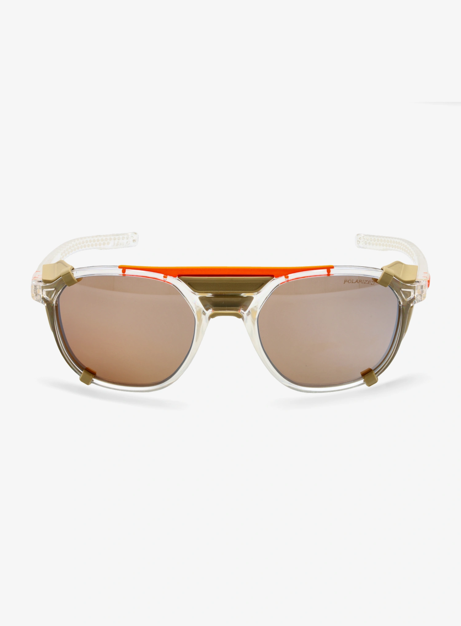 Polarisationsbrille Julbo Slack Cover - Polarized 3+ - shiny crystal/camel