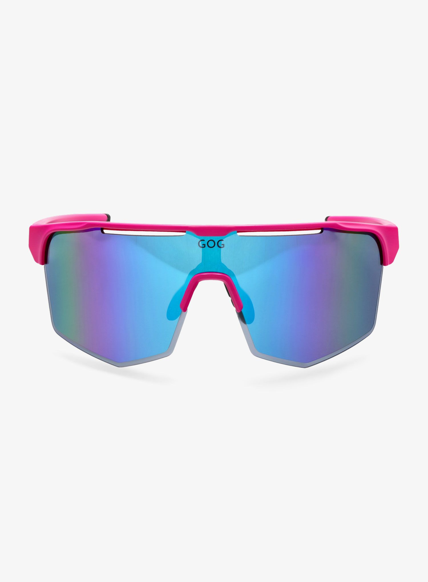 Fahrradbrille GOG Athena - white/blue/matt neon pink