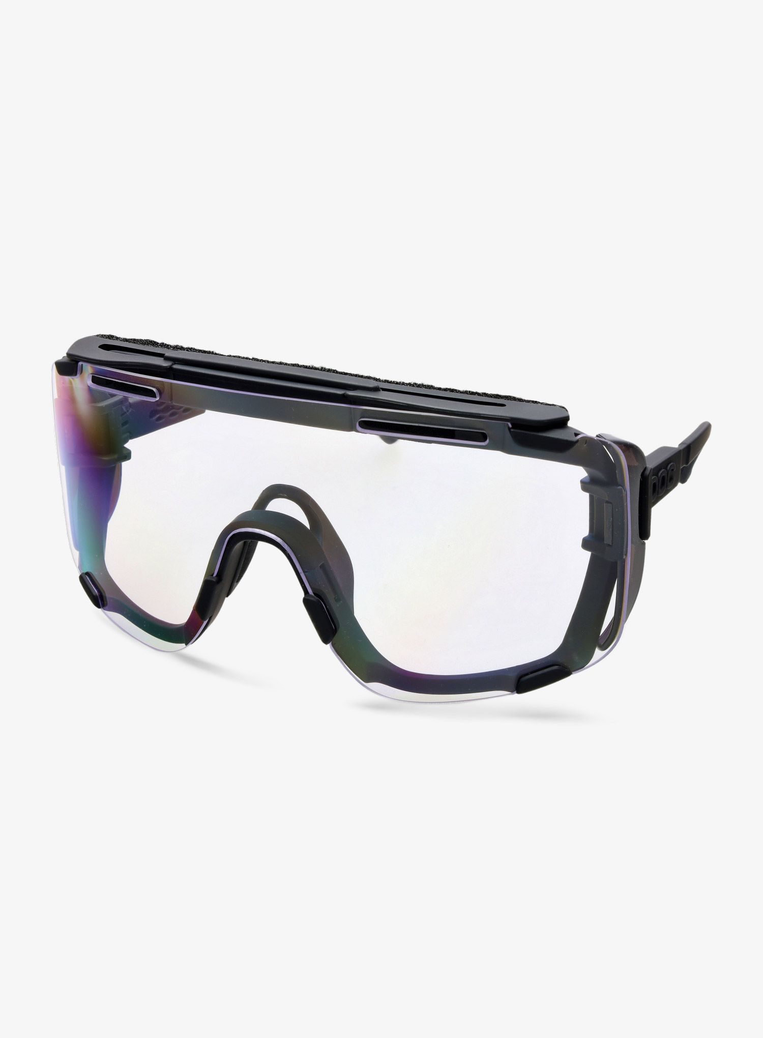 Fahrradbrille POC Devour Glacial - black/clarity universal/grey