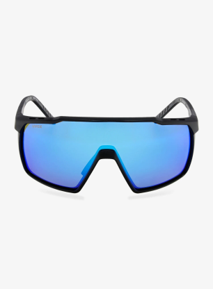 Fahrradbrille Uvex MTN Perform S - black matt/mir.blue